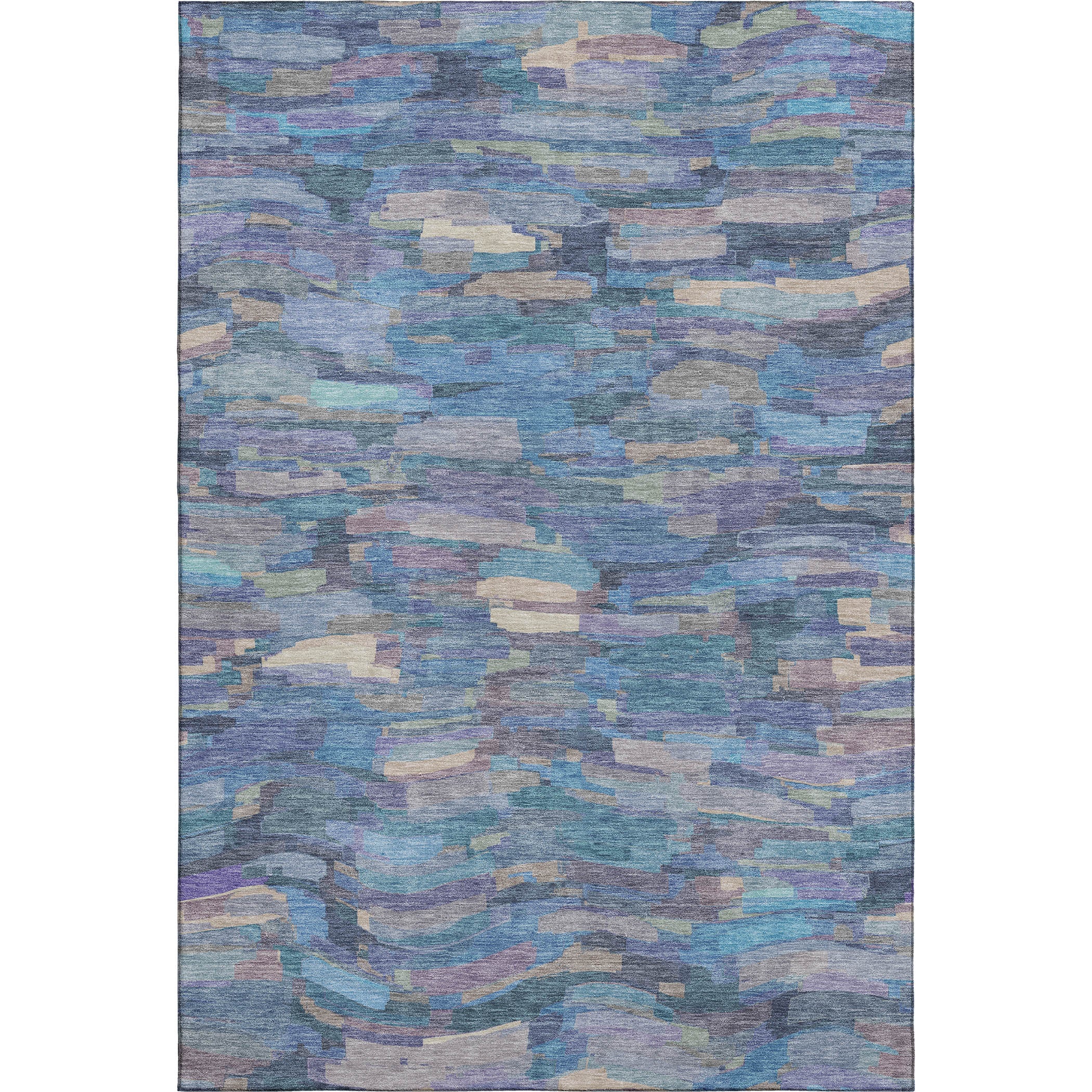 Kyoto Machine Washable Transitional Denim Blue Rug 2'6" x 3'10" #shape_Rectangle