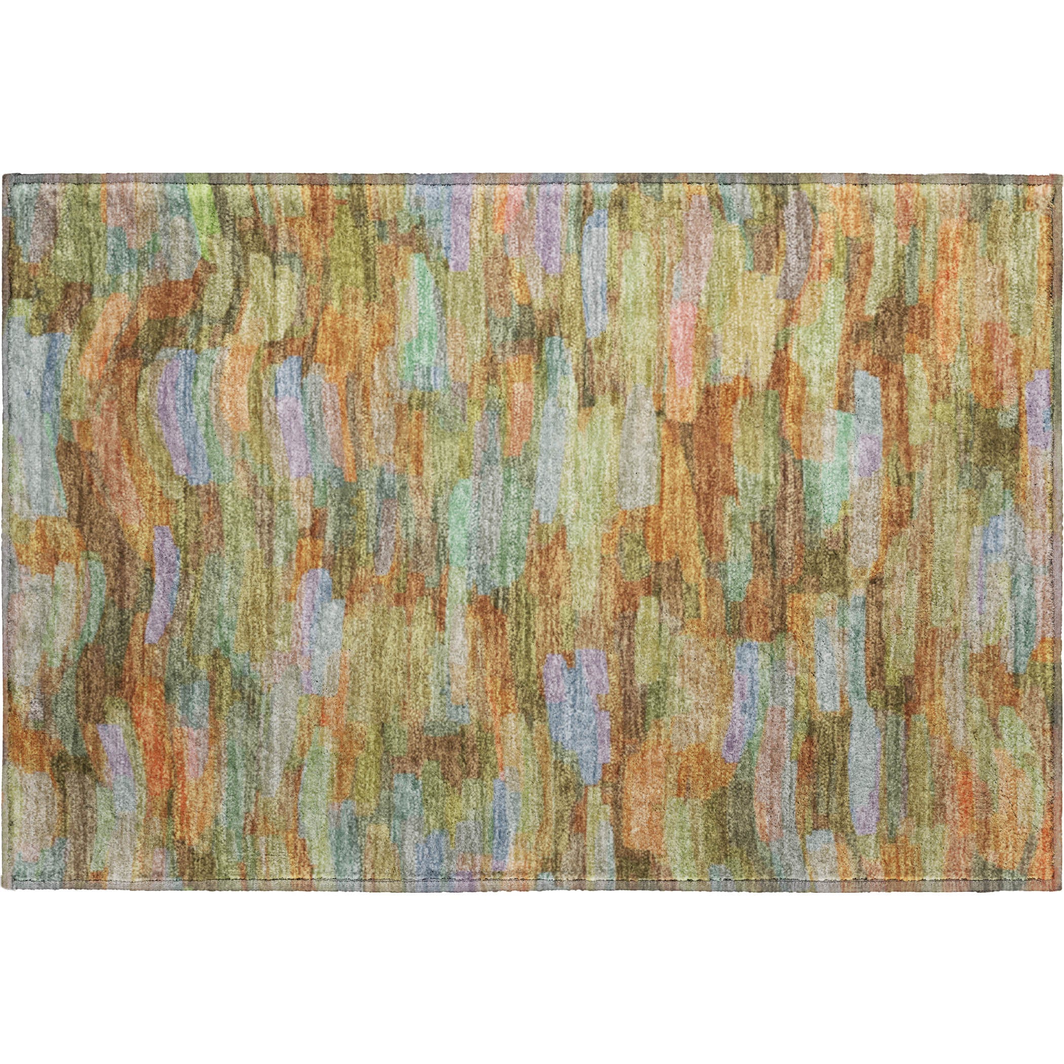 Kyoto Machine Washable Transitional Fern Green Rug 1'8" x 2'6" #shape_Rectangle