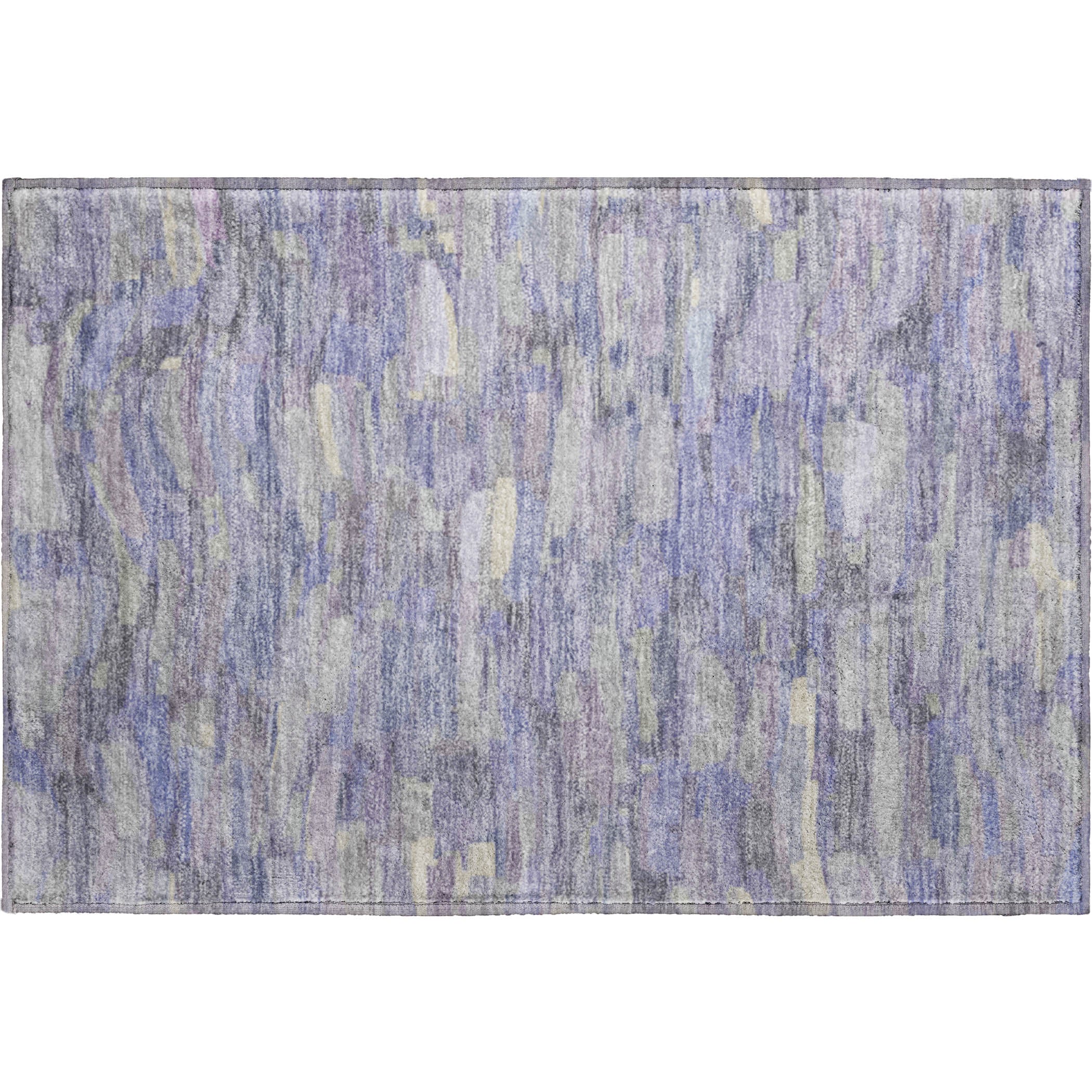 Kyoto Machine Washable Transitional Purple Rug 1'8" x 2'6" #shape_Rectangle