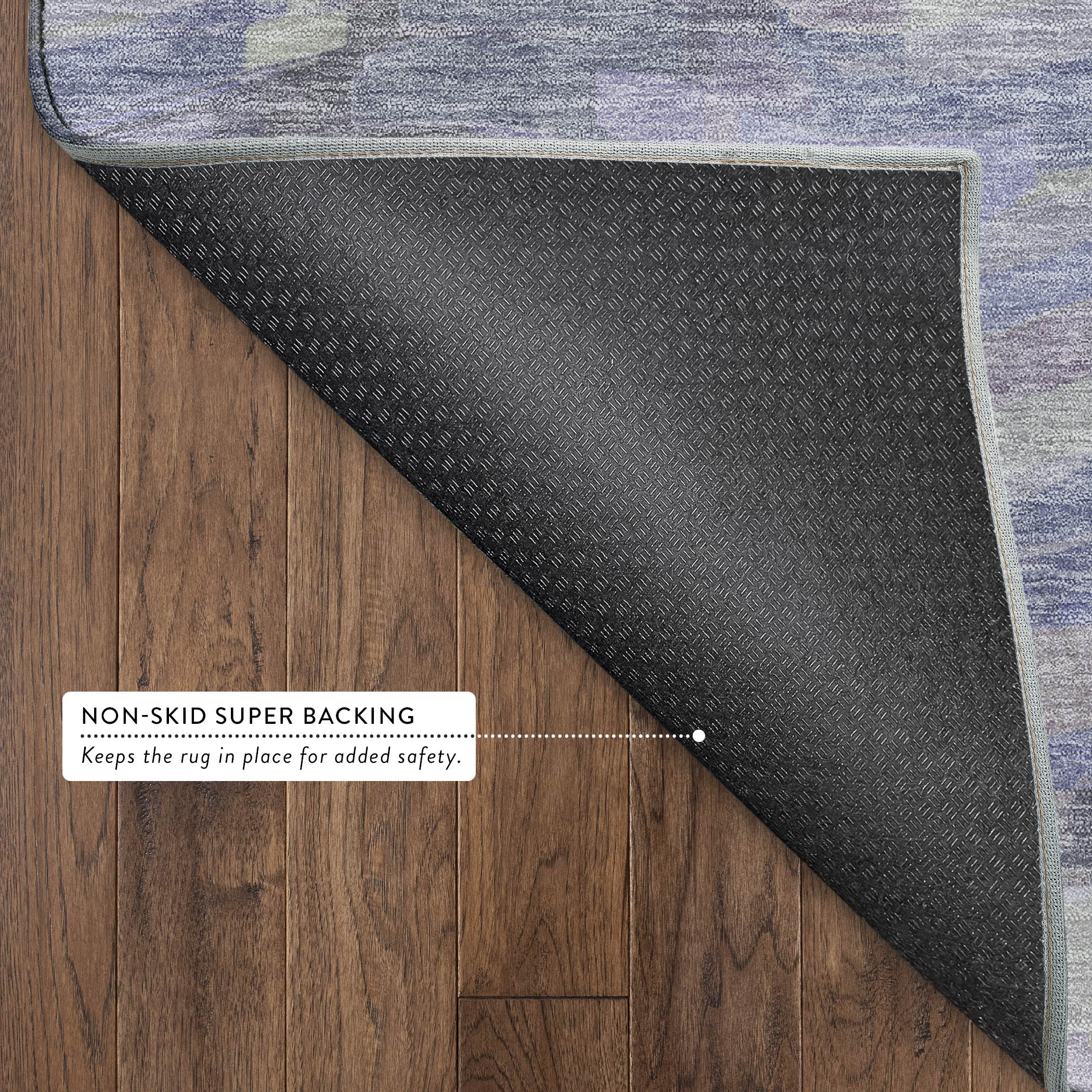 Kyoto Machine Washable Transitional Purple Rug 1'8" x 2'6" #shape_Rectangle