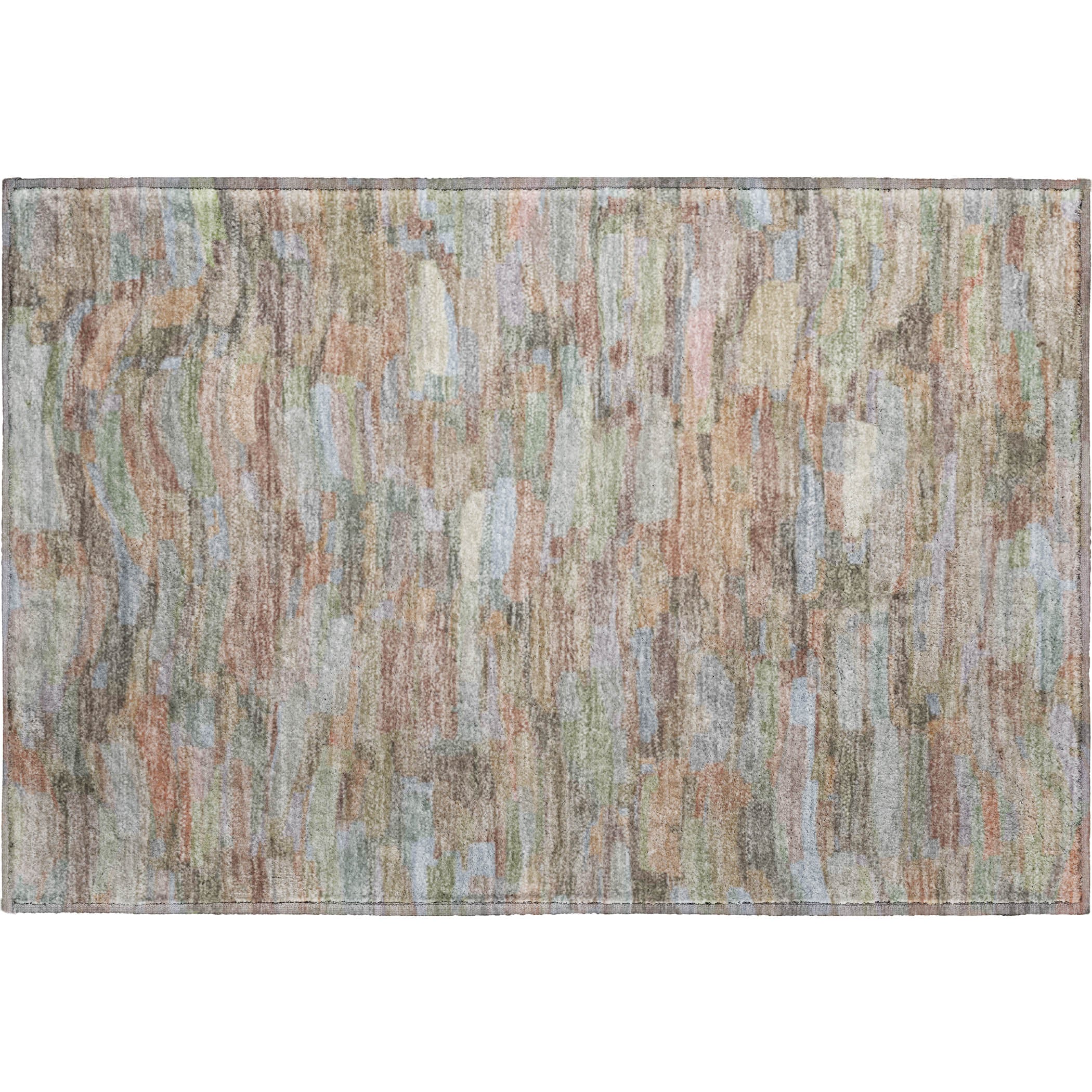 Kyoto Machine Washable Transitional Taupe Brown Rug 1'8" x 2'6" #shape_Rectangle