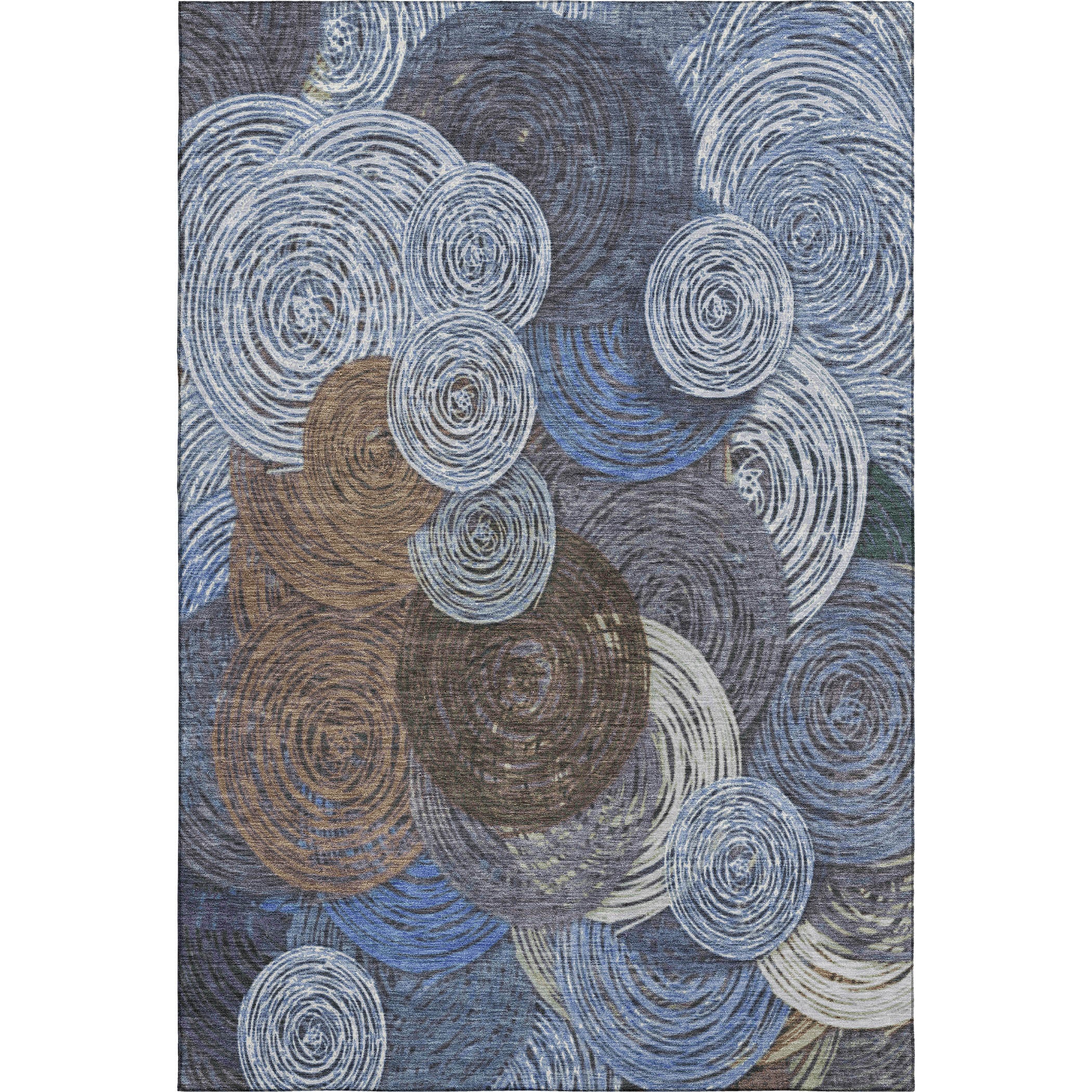 Sarajevo Machine Washable Transitional Blue Rug 2'6" x 3'10" #shape_Rectangle