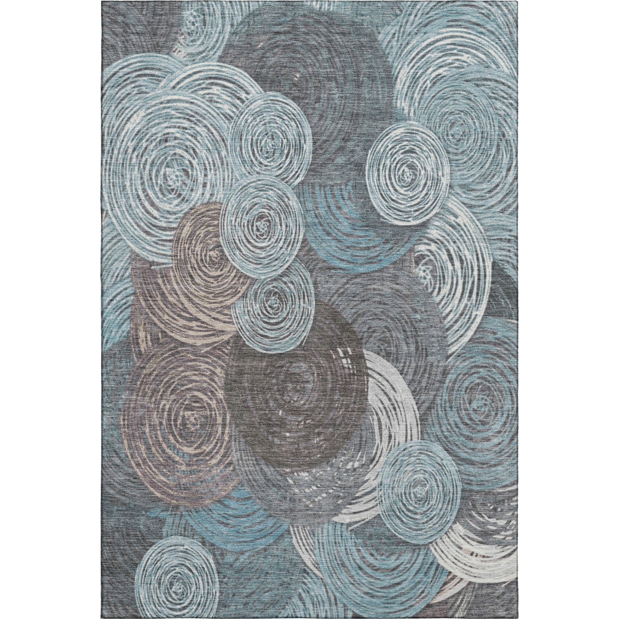 Sarajevo Machine Washable Transitional Teal Rug 2'6" x 3'10" #shape_Rectangle