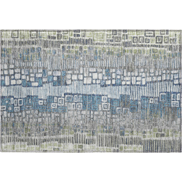 Cartagena Machine Washable Transitional Aloe Green Rug 1'8" x 2'6"