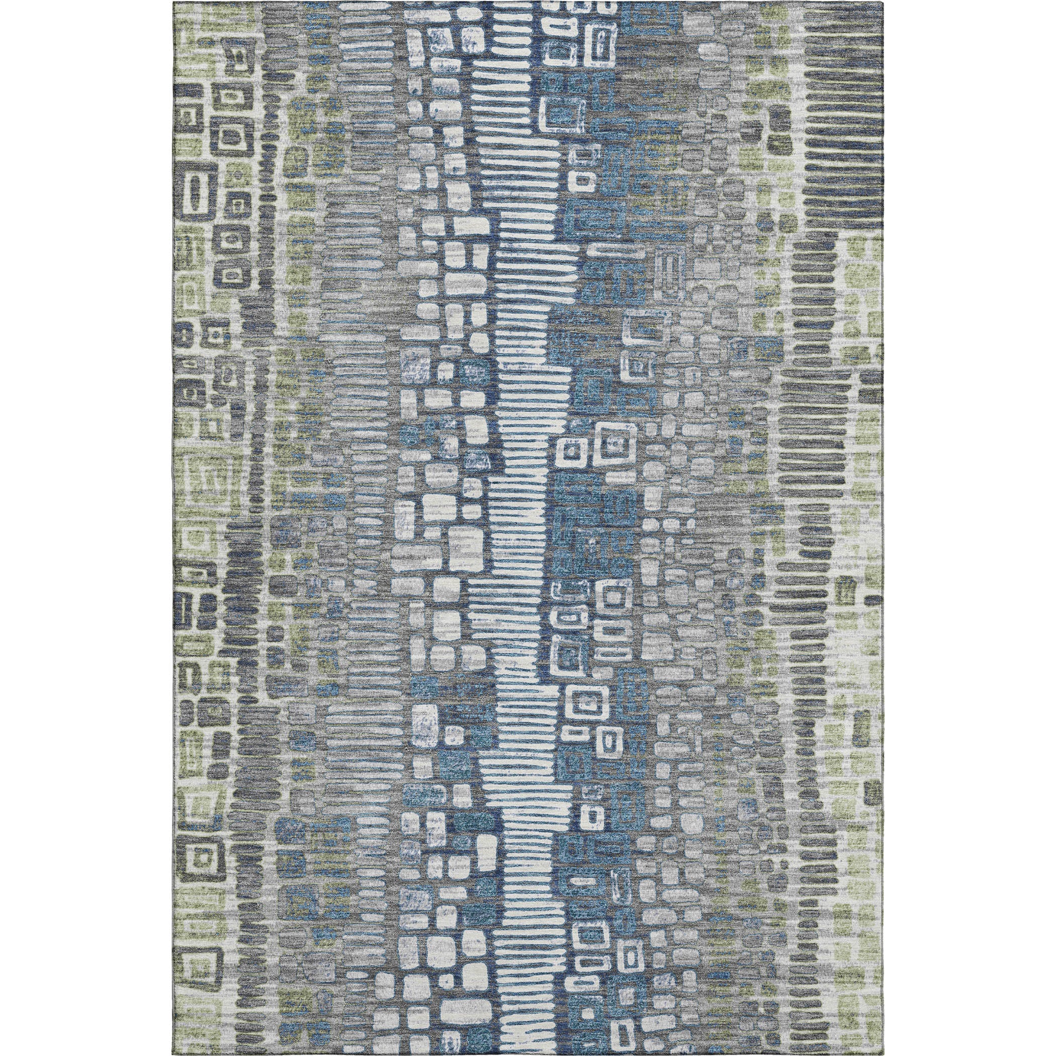 Cartagena Machine Washable Transitional Aloe Green Rug 2'6" x 3'10" #shape_Rectangle