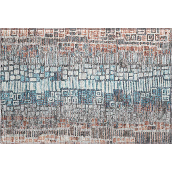 Cartagena Machine Washable Transitional Copper Orange Rug 1'8" x 2'6"