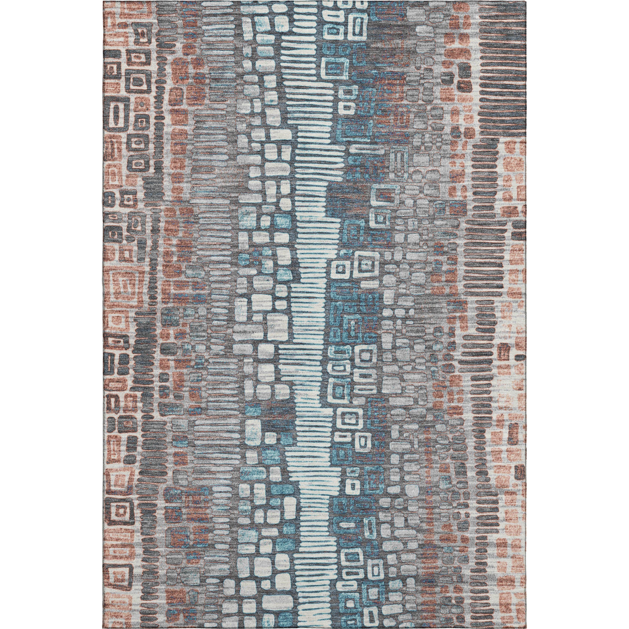 Cartagena Machine Washable Transitional Copper Orange Rug 2'6" x 3'10" #shape_Rectangle