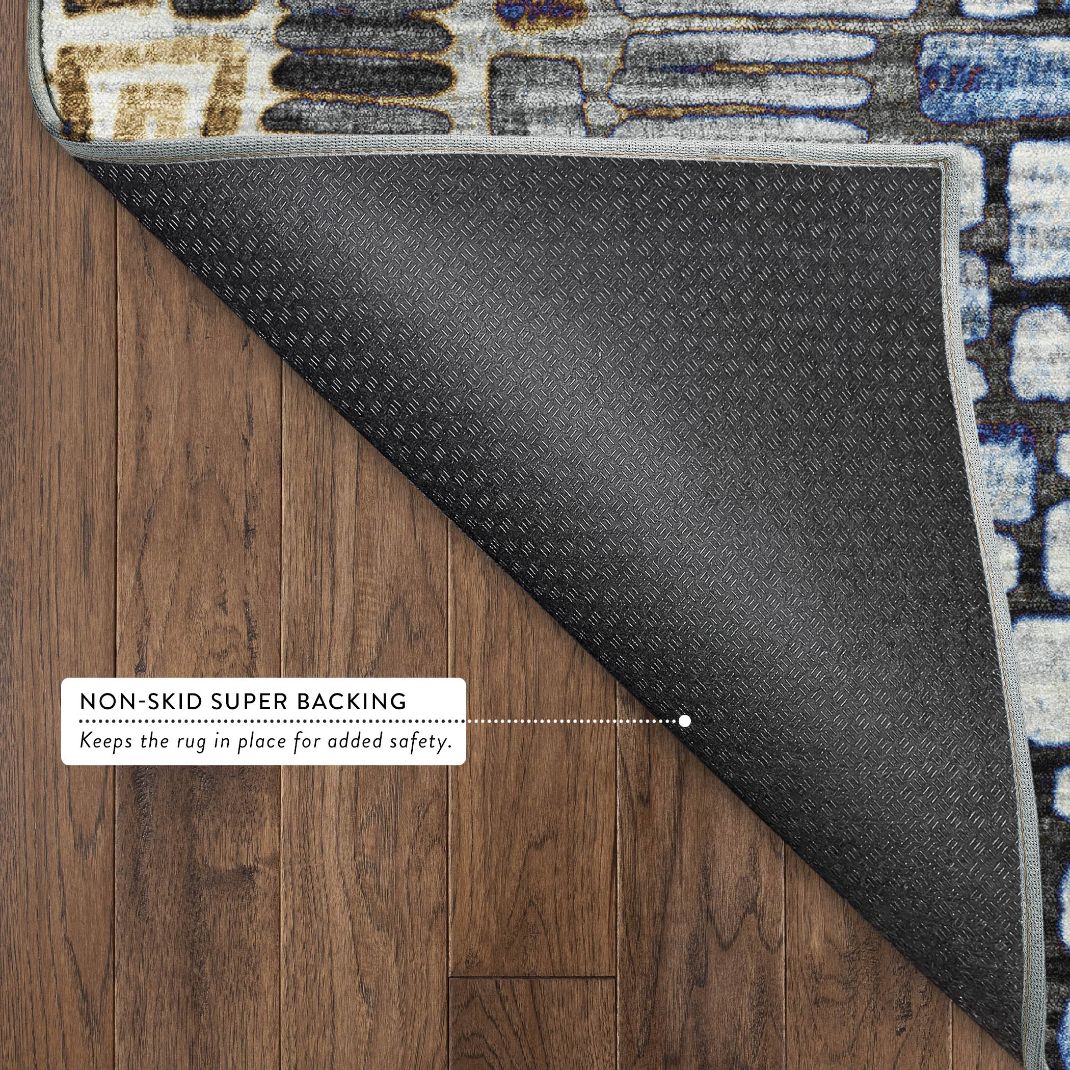 Cartagena Machine Washable Transitional Pewter Gray Rug 1'8" x 2'6" #shape_Rectangle