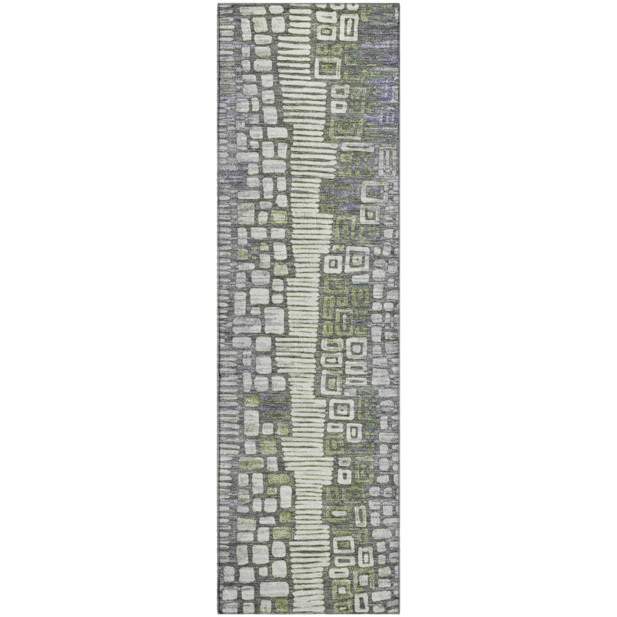 Cartagena Machine Washable Transitional Purple Rug 2'3" x 7'6" #shape_Runner