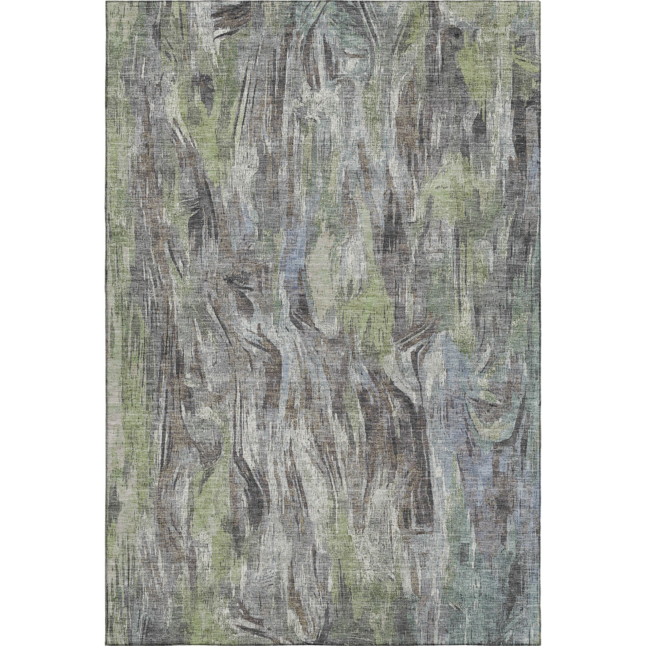 Lisbon Machine Washable Transitional Fern Green Rug 2'6" x 3'10" #shape_Rectangle