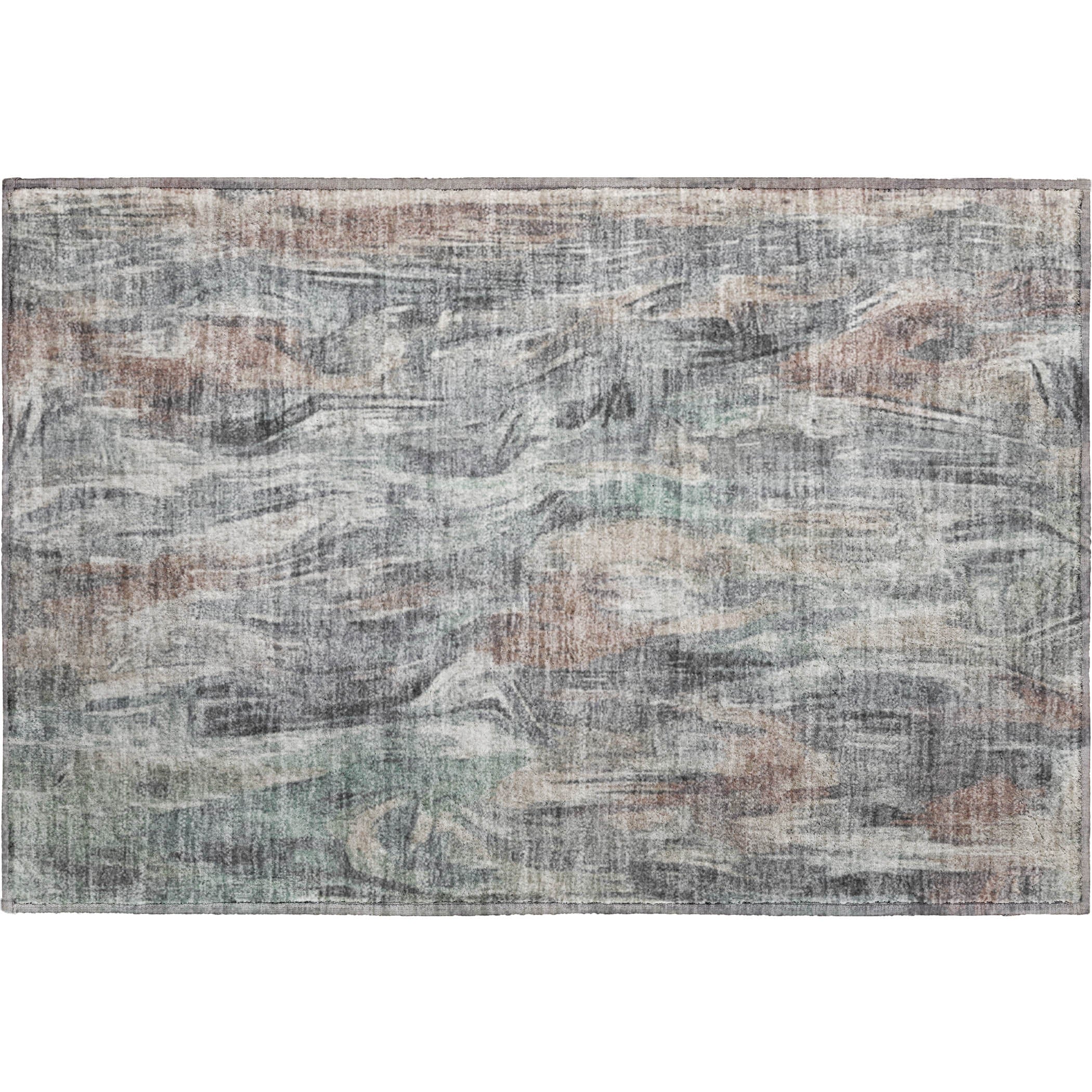 Lisbon Machine Washable Transitional Gray Rug 1'8" x 2'6" #shape_Rectangle