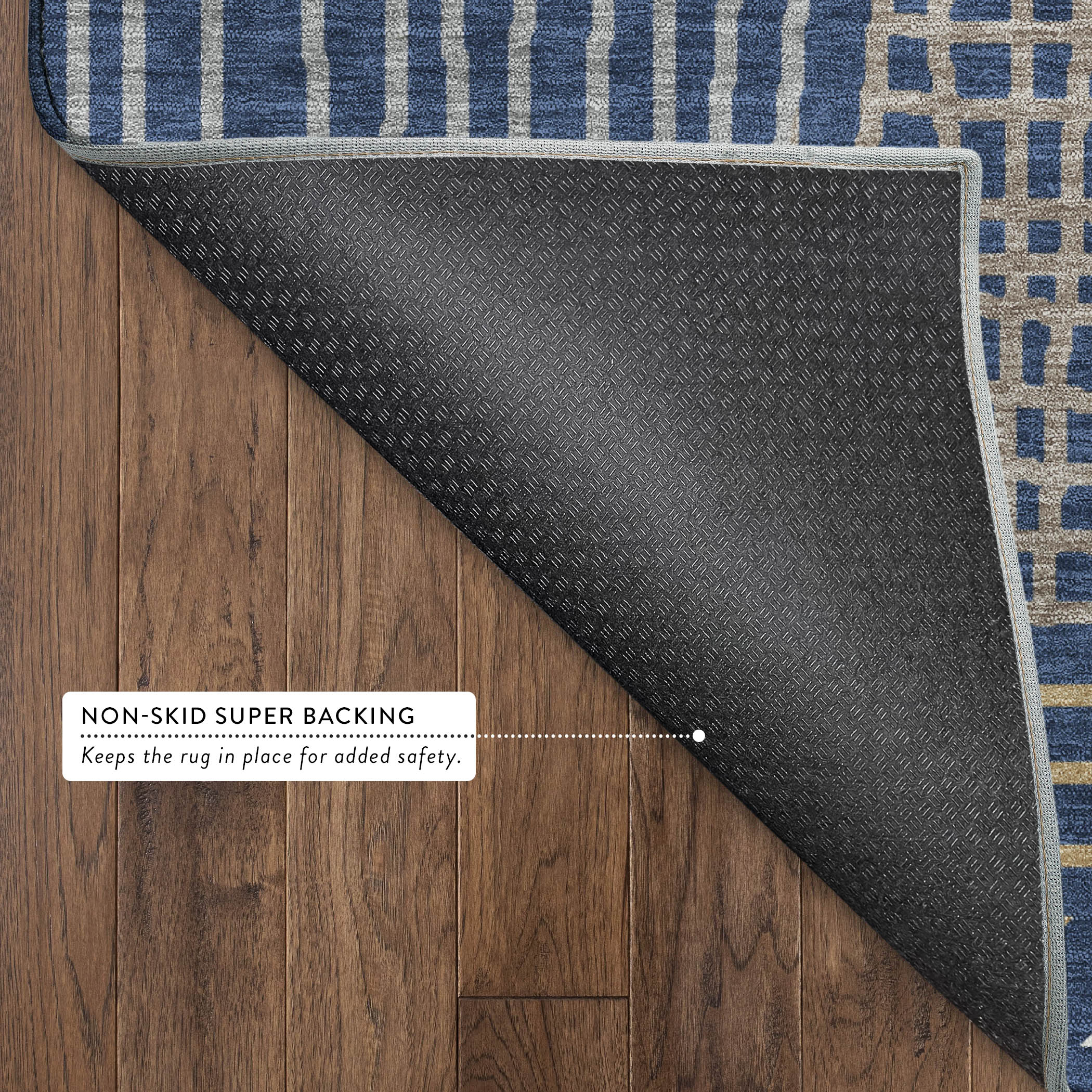 Split Machine Washable Transitional Navy Blue Rug 1'8" x 2'6" #shape_Rectangle