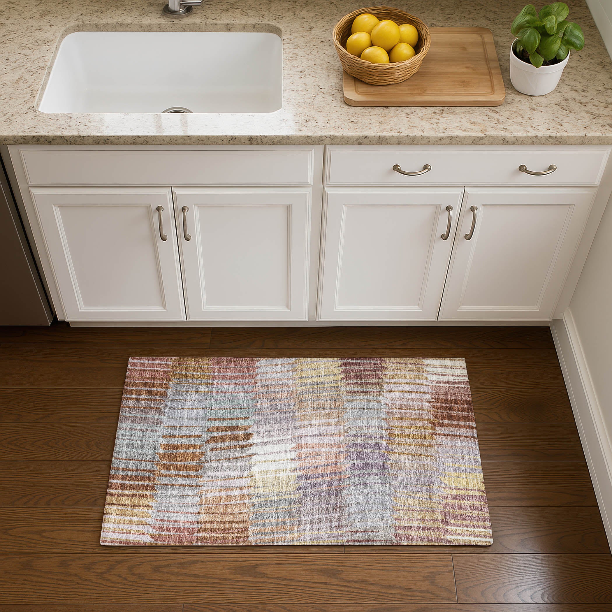 Bergen Machine Washable Transitional Copper Orange Rug 1'8" x 2'6" #shape_Rectangle