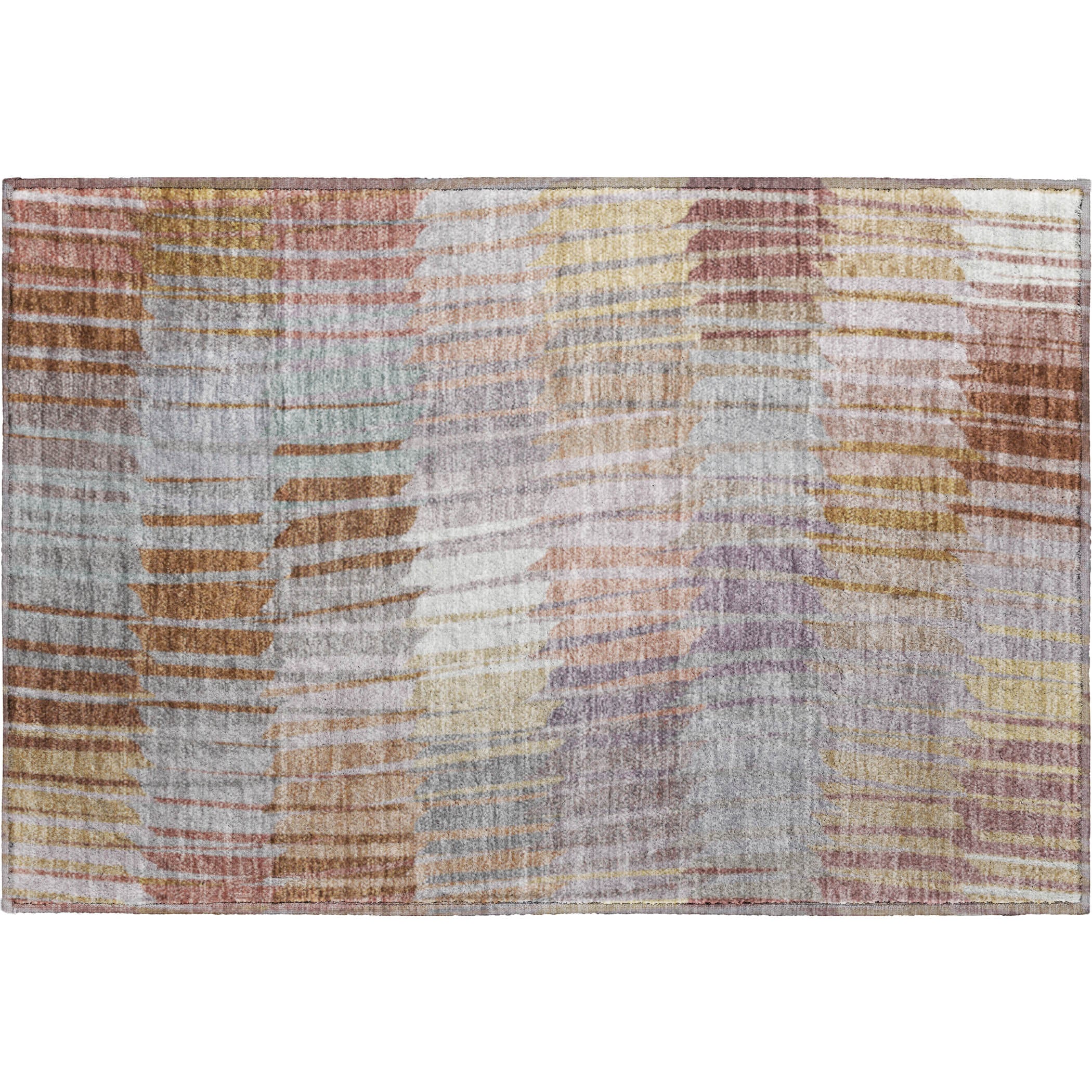 Bergen Machine Washable Transitional Copper Orange Rug 1'8" x 2'6" #shape_Rectangle