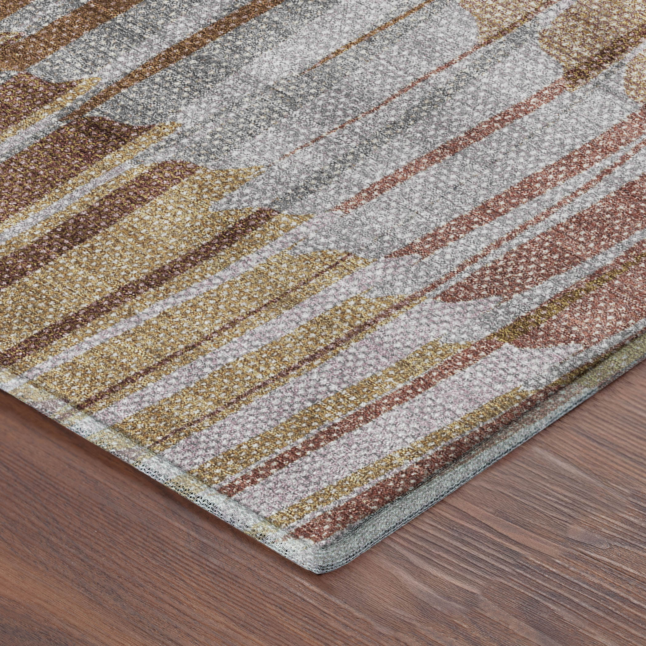 Bergen Machine Washable Transitional Copper Orange Rug 1'8" x 2'6" #shape_Rectangle