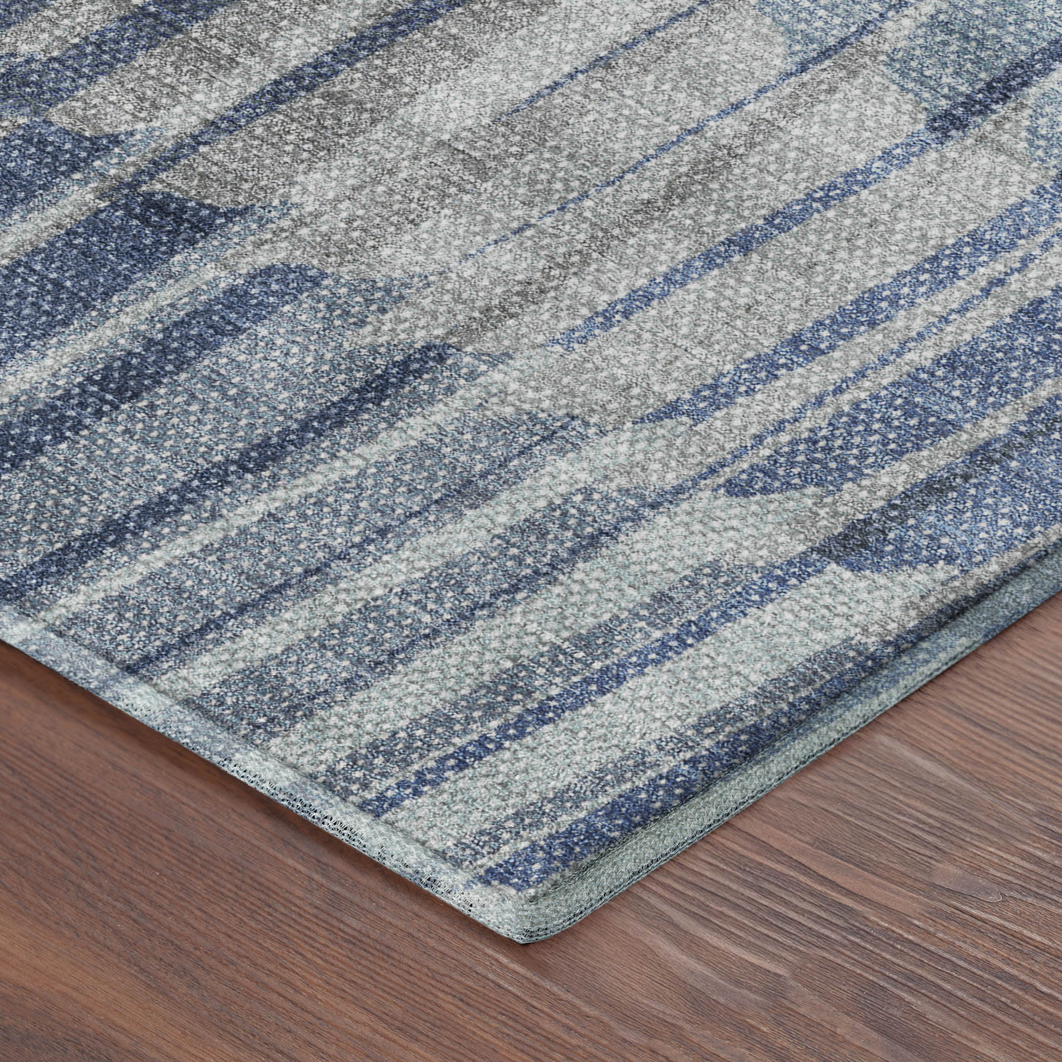 Bergen Machine Washable Transitional Denim Blue Rug 1'8" x 2'6" #shape_Rectangle