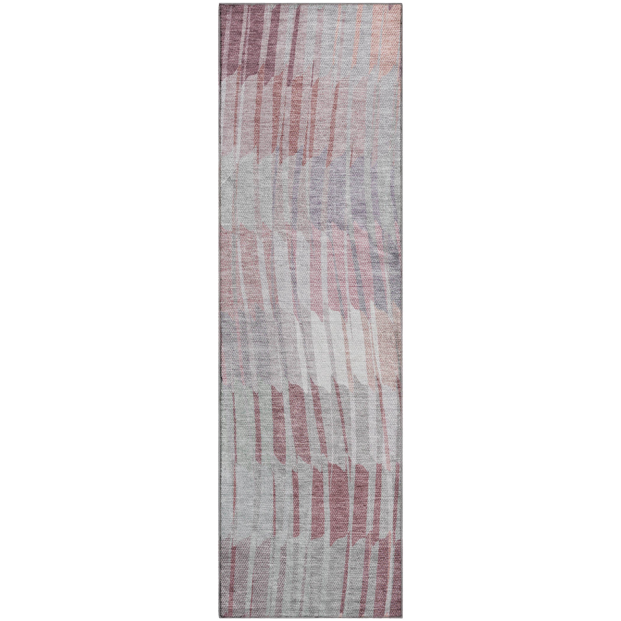 Bergen Machine Washable Transitional Merlot Red Rug 2'3" x 7'6" #shape_Runner
