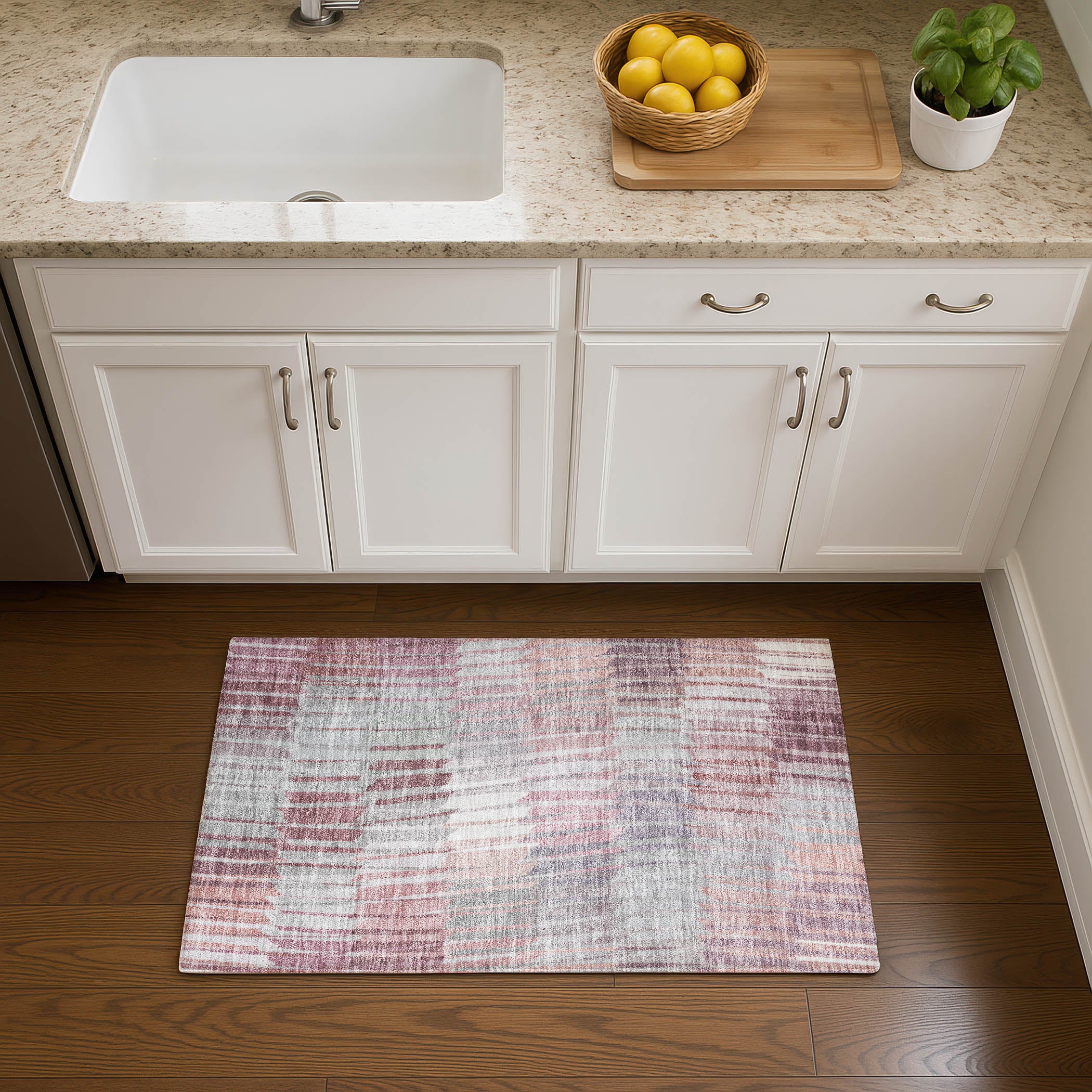 Bergen Machine Washable Transitional Merlot Red Rug 1'8" x 2'6" #shape_Rectangle