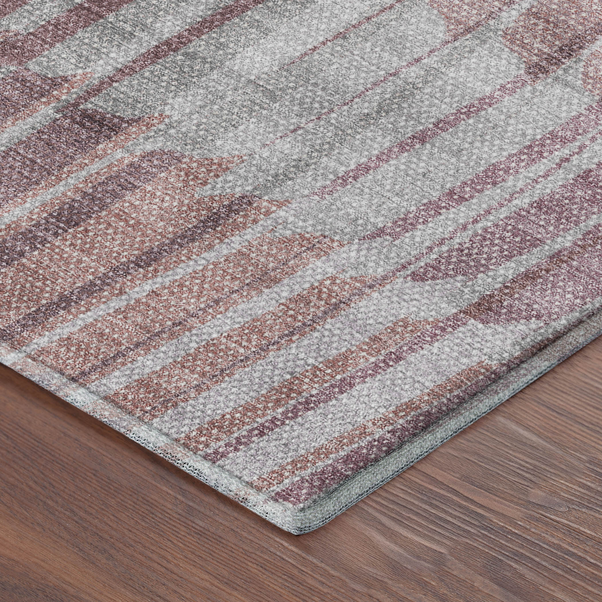 Bergen Machine Washable Transitional Merlot Red Rug 1'8" x 2'6" #shape_Rectangle