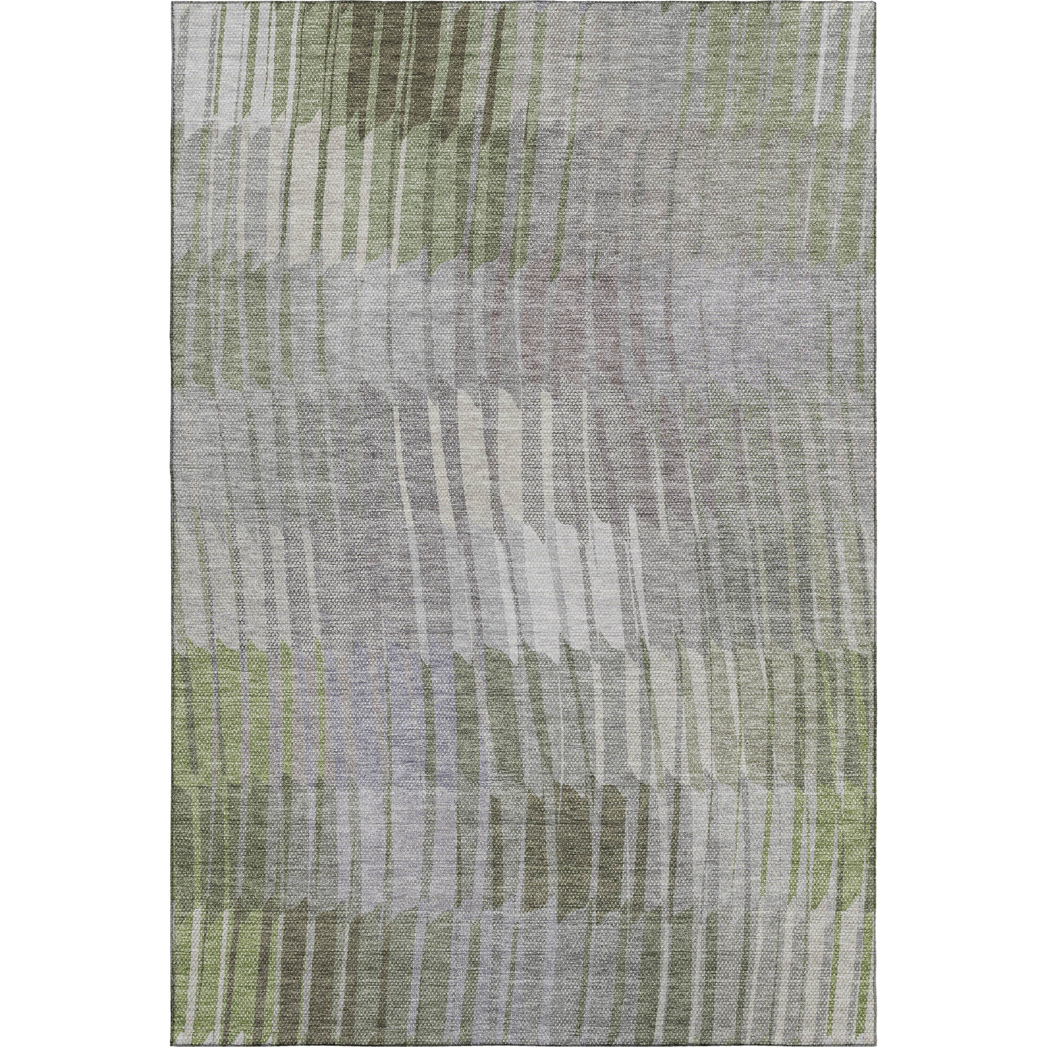 Bergen Machine Washable Transitional Olive Green Rug 2'6" x 3'10" #shape_Rectangle