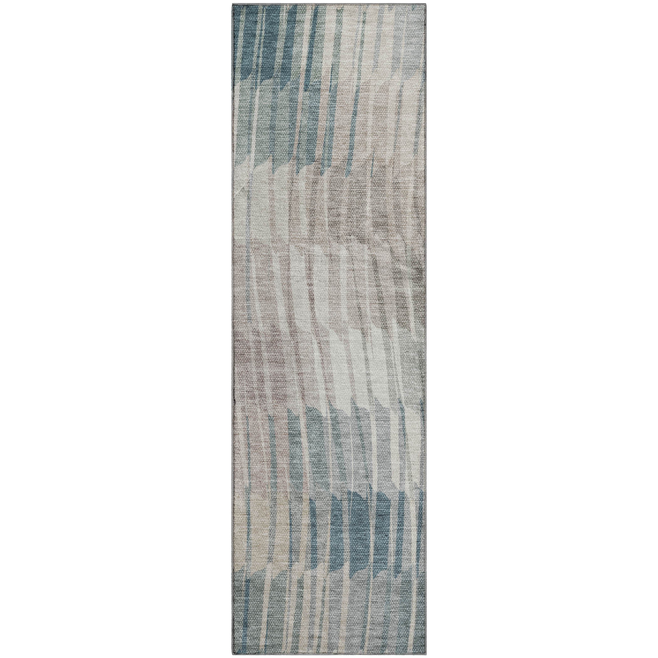 Bergen Machine Washable Transitional Sage Green Rug 2'3" x 7'6" #shape_Runner