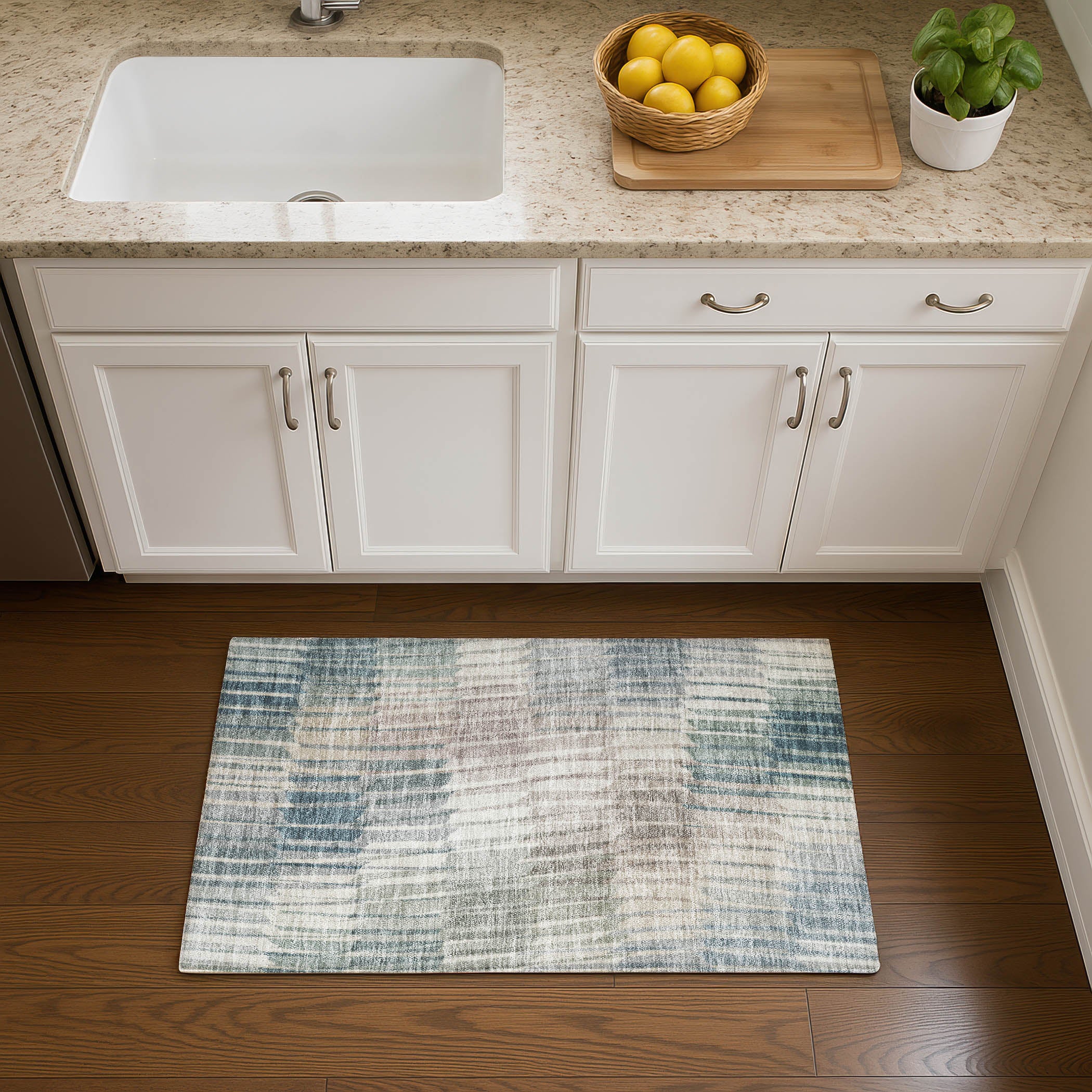Bergen Machine Washable Transitional Sage Green Rug 1'8" x 2'6" #shape_Rectangle