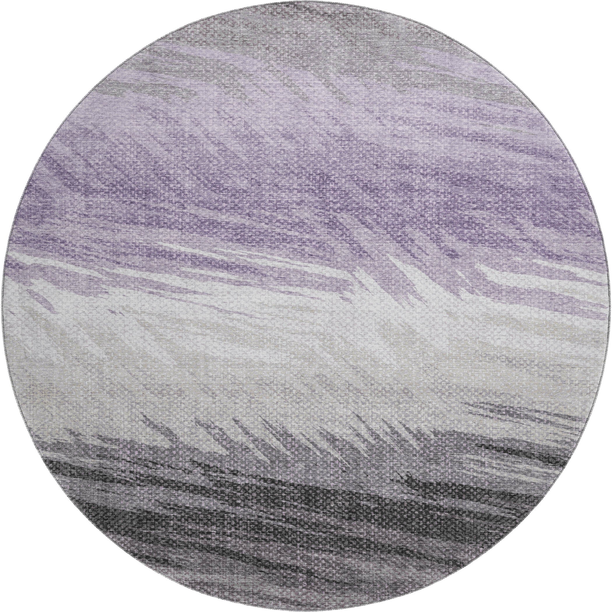 Bangkok Machine Washable Transitional Lavender Purple Rug 8' x 8' #shape_Round