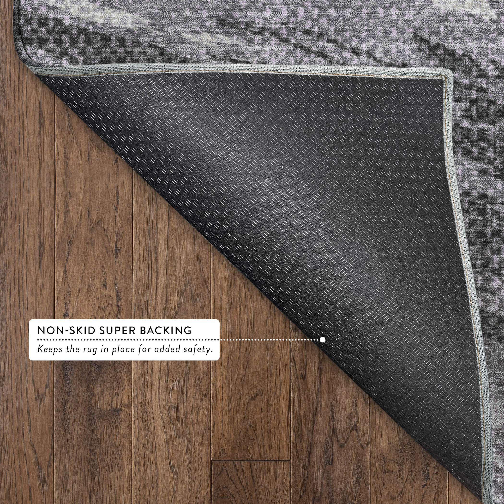 Bangkok Machine Washable Transitional Lavender Purple Rug 1'8" x 2'6" #shape_Rectangle