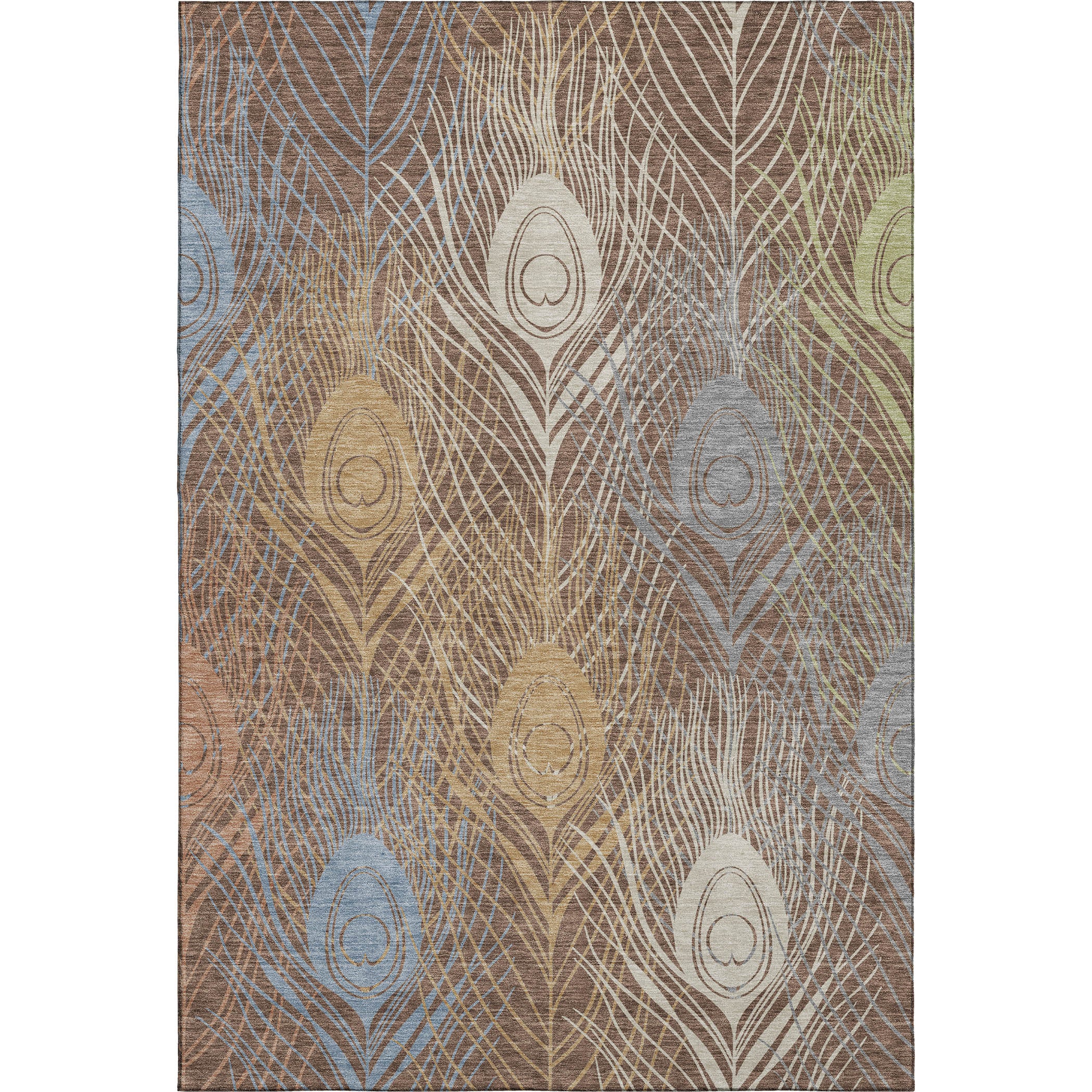 Zanzibar Machine Washable Transitional Brown Rug 2'6" x 3'10" #shape_Rectangle