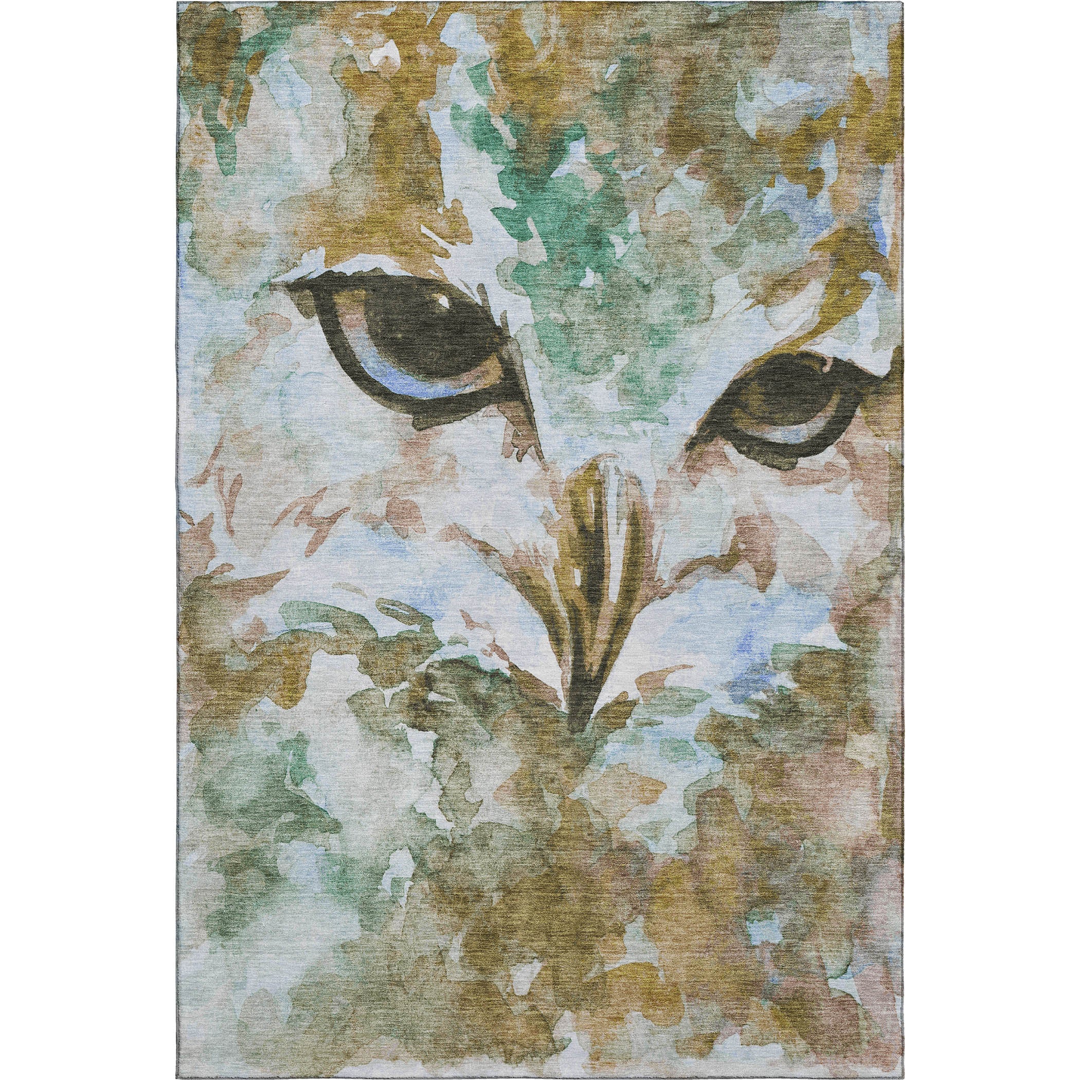 Athens Machine Washable Transitional Mocha Brown Rug 2'6" x 3'10" #shape_Rectangle