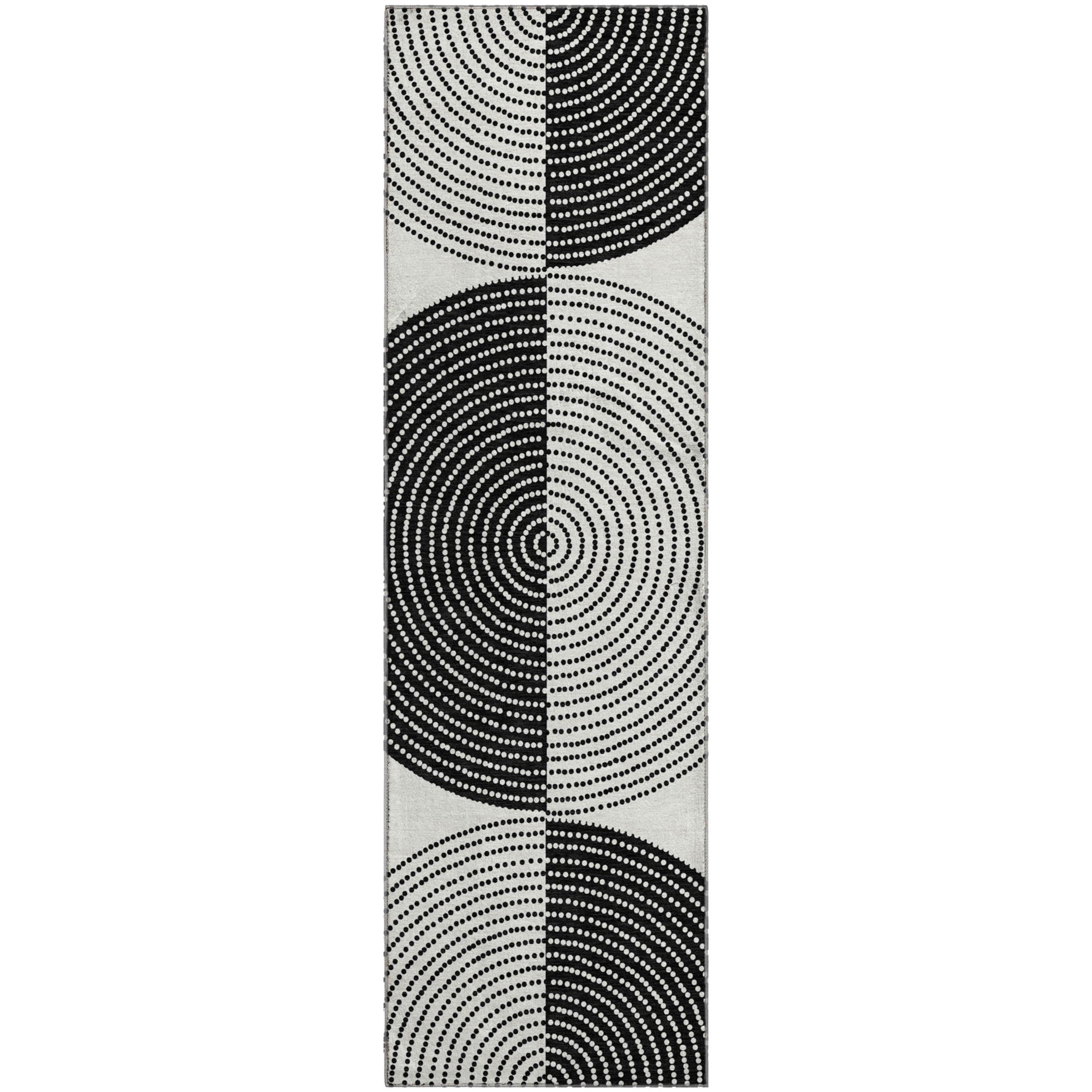 Santorini Machine Washable Transitional Ivory Rug 2'3" x 7'6" #shape_Runner