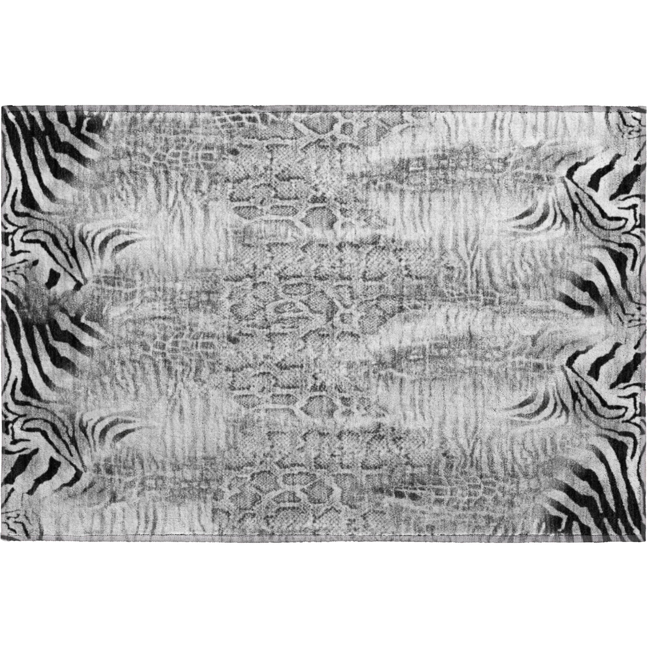 Sarajevo Machine Washable Transitional Gray Rug 1'8" x 2'6" #shape_Rectangle