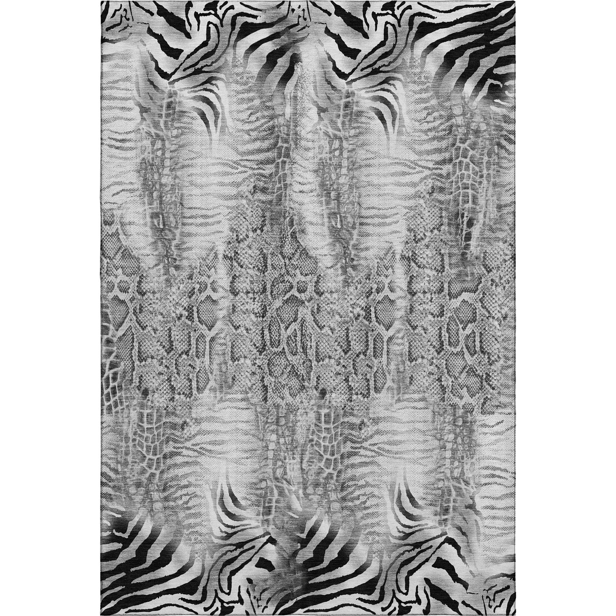Sarajevo Machine Washable Transitional Gray Rug 2'6" x 3'10" #shape_Rectangle