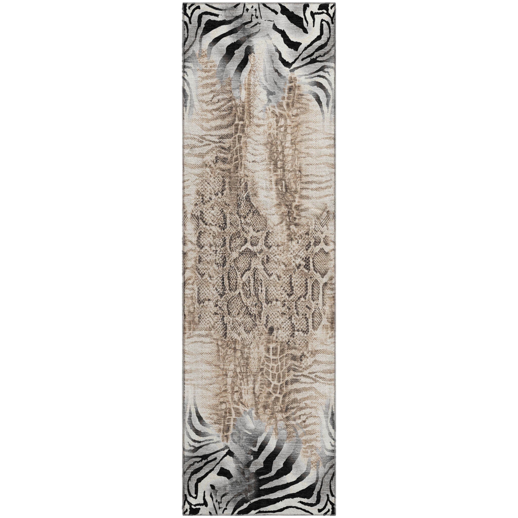 Sarajevo Machine Washable Transitional Ivory Rug 2'3" x 7'6" #shape_Runner