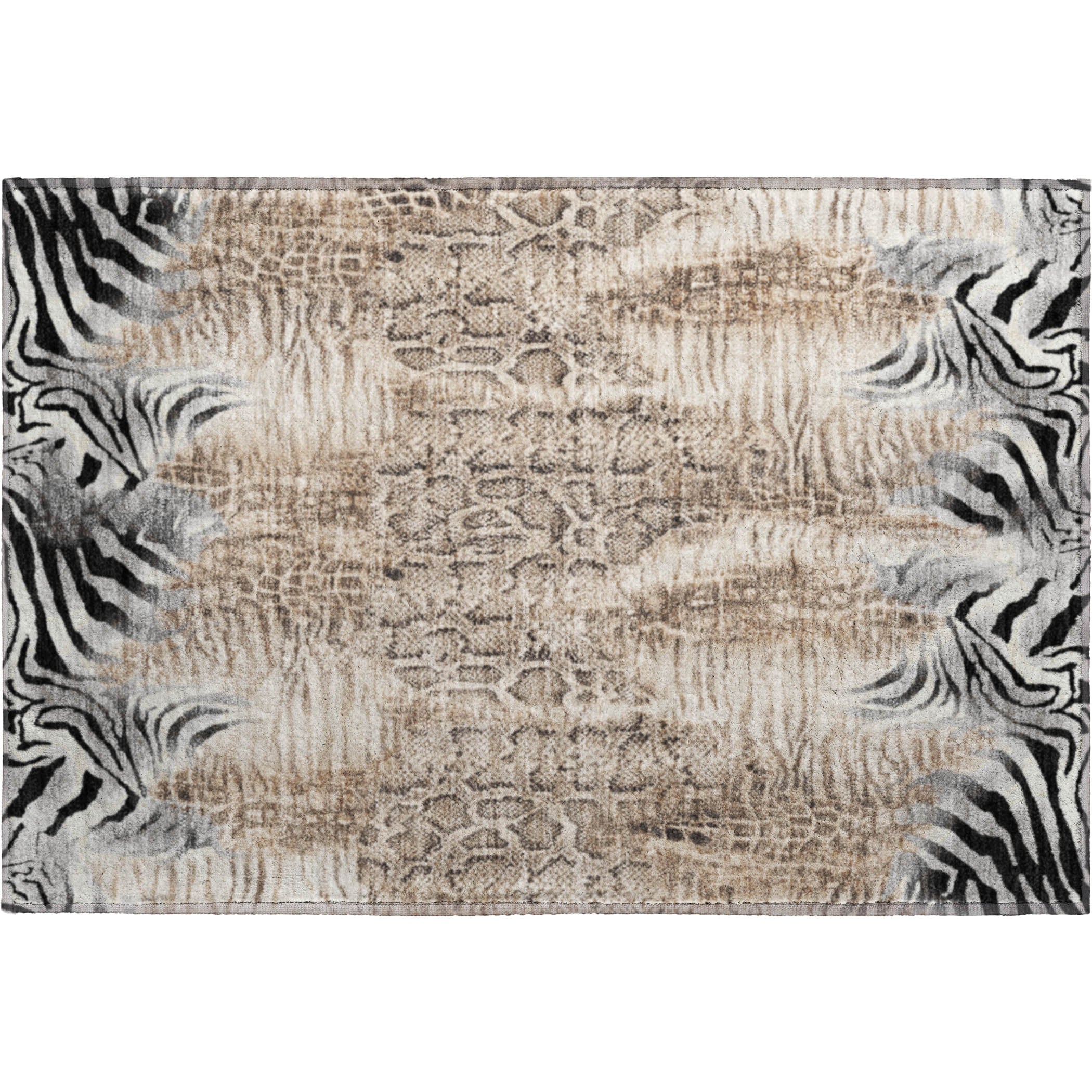 Sarajevo Machine Washable Transitional Ivory Rug 1'8" x 2'6" #shape_Rectangle