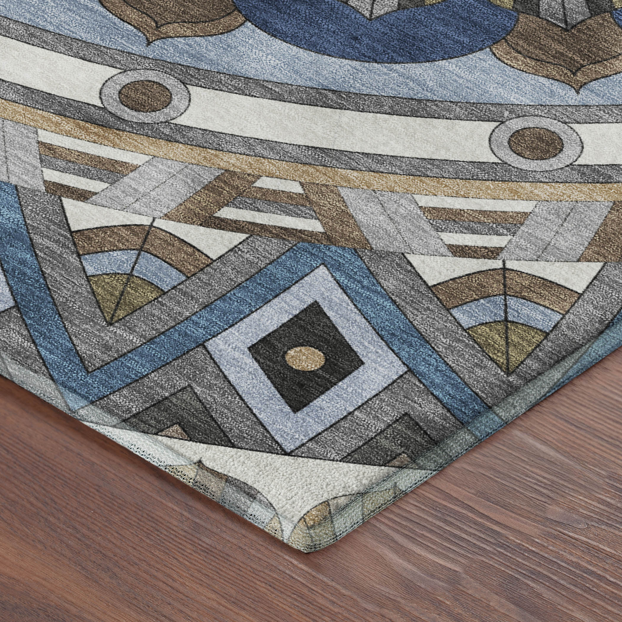 Split Machine Washable Transitional Denim Blue Rug 1'8" x 2'6" #shape_Rectangle