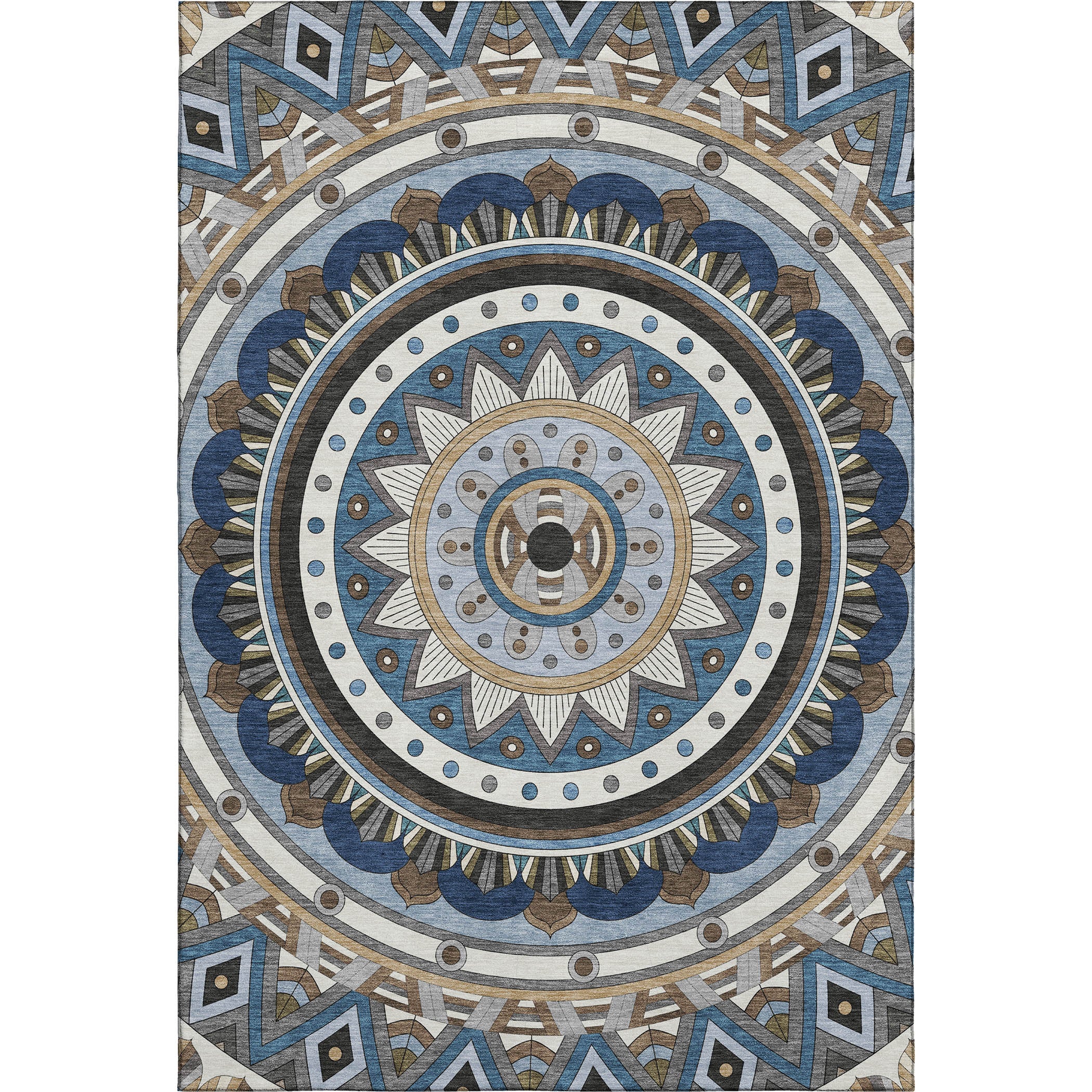 Split Machine Washable Transitional Denim Blue Rug 2'6" x 3'10" #shape_Rectangle