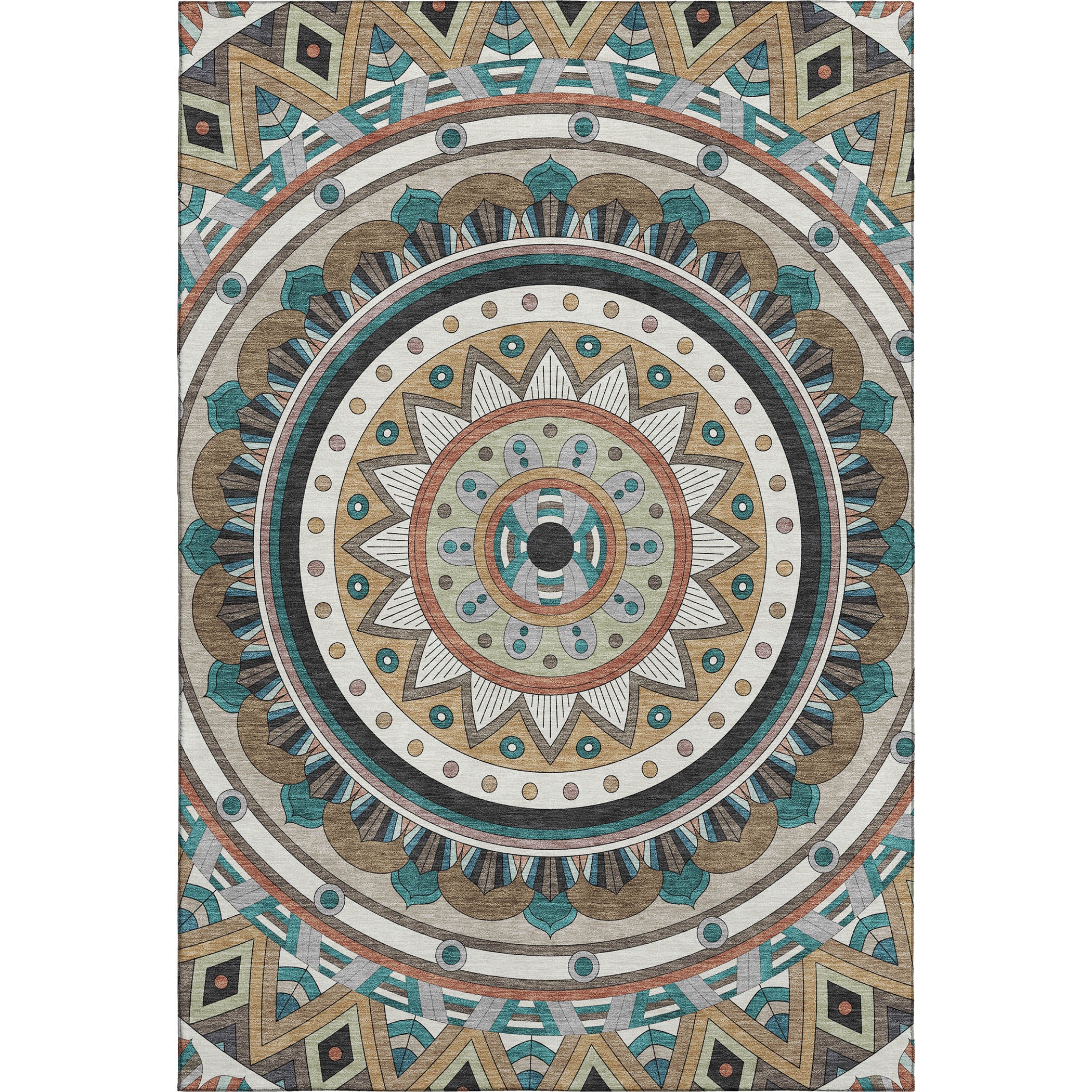 Split Machine Washable Transitional Taupe Brown Rug 2'6" x 3'10" #shape_Rectangle