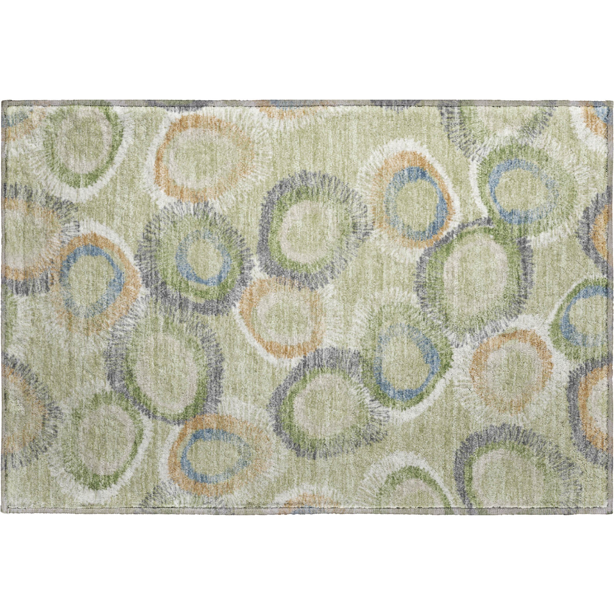 Kyoto Machine Washable Transitional Aloe Green Rug 1'8" x 2'6" #shape_Rectangle