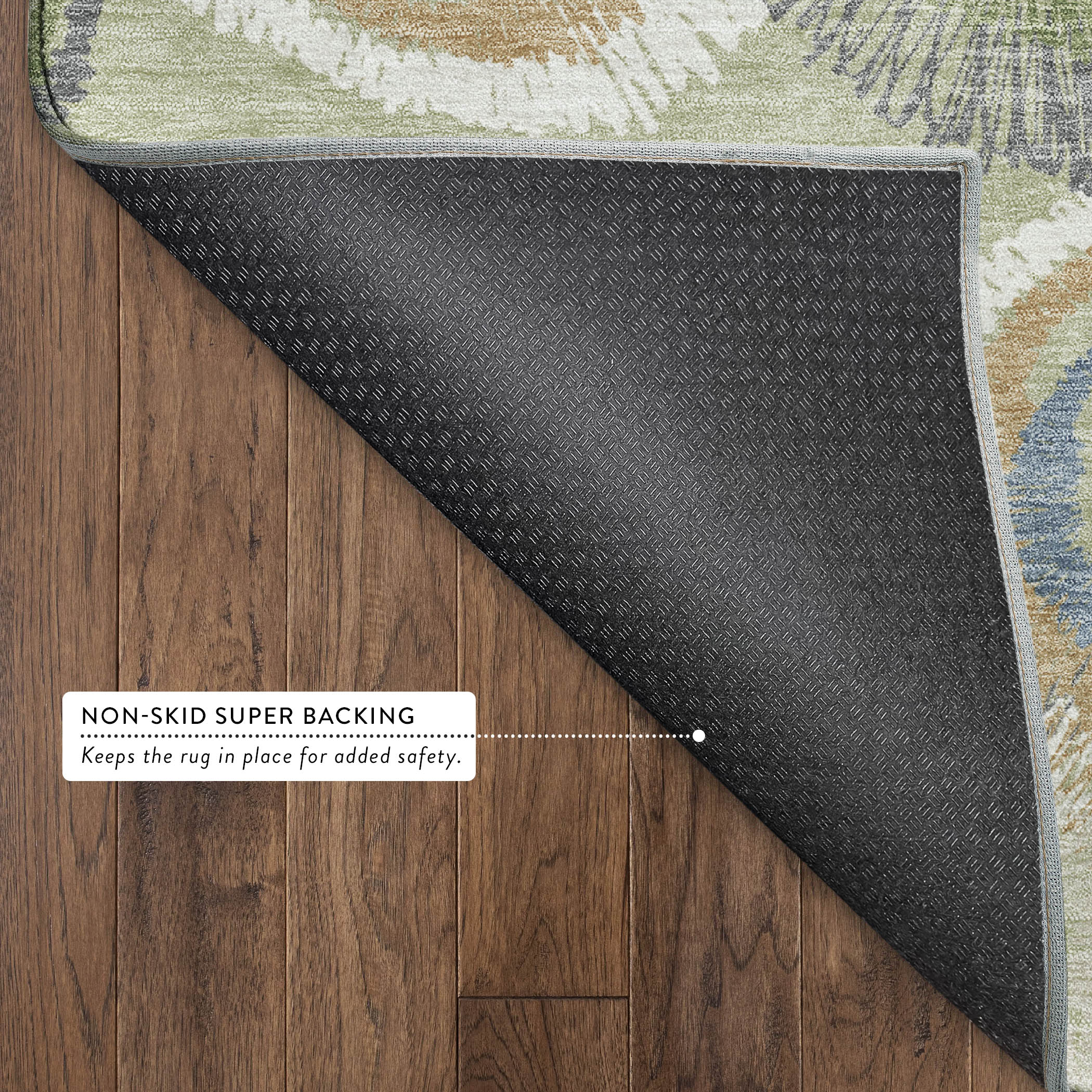 Kyoto Machine Washable Transitional Aloe Green Rug 1'8" x 2'6" #shape_Rectangle