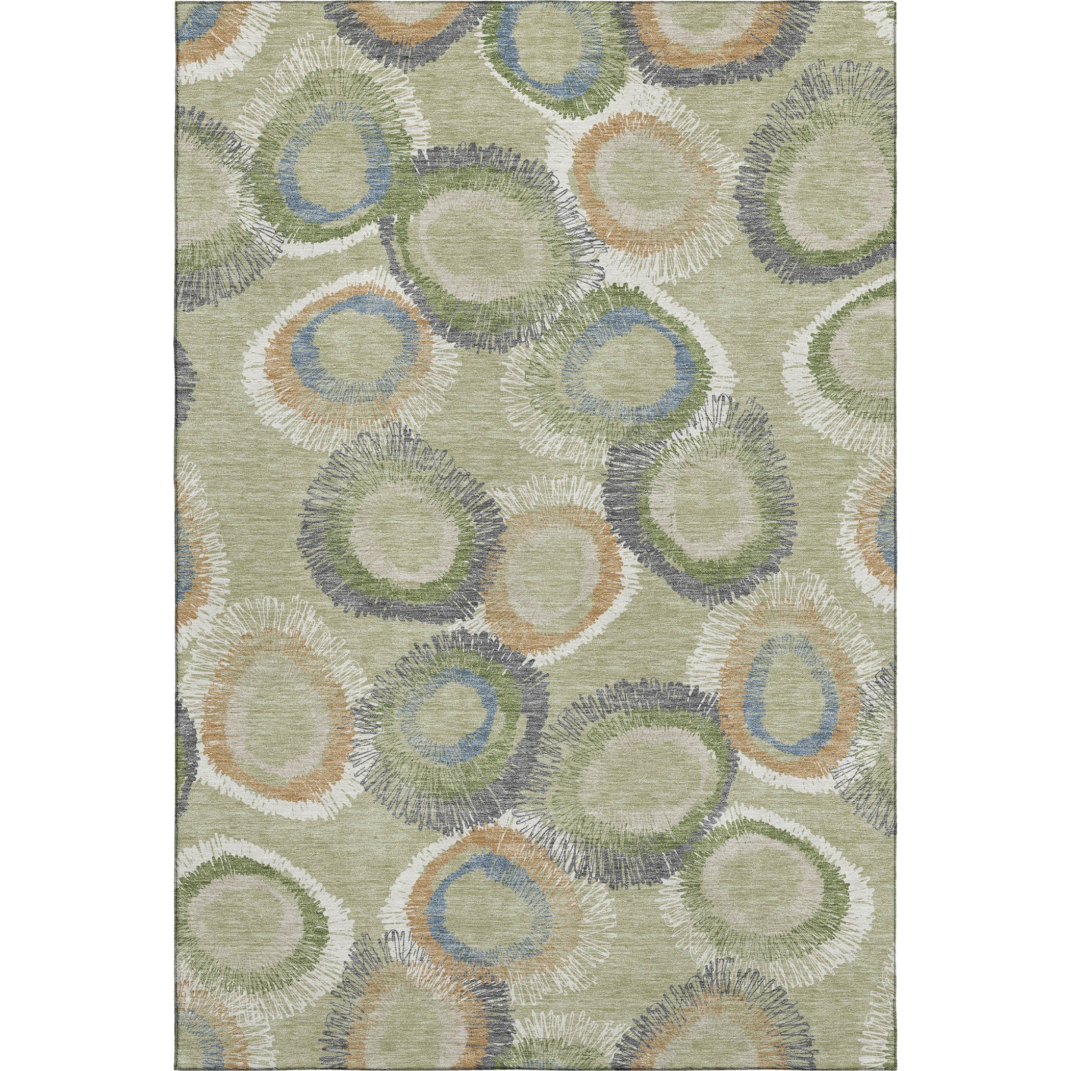 Kyoto Machine Washable Transitional Aloe Green Rug 2'6" x 3'10" #shape_Rectangle