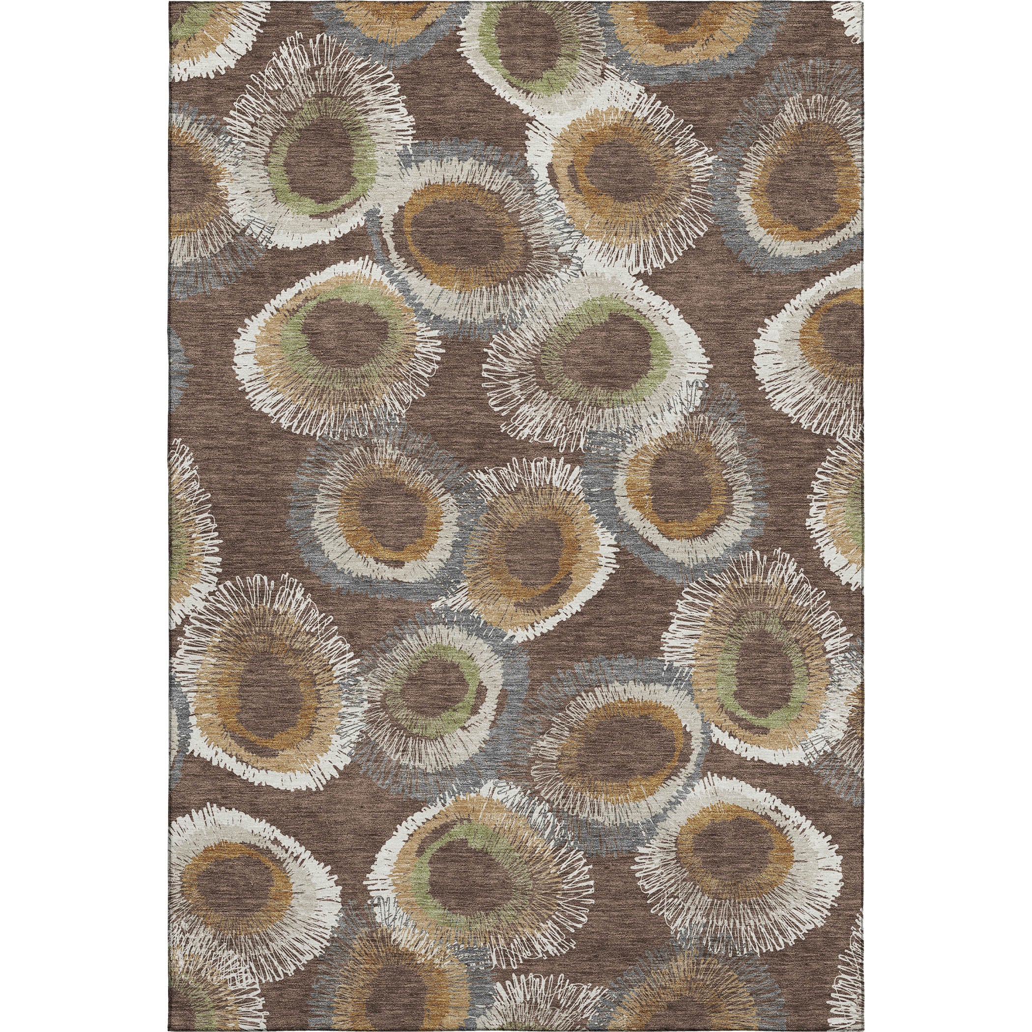 Kyoto Machine Washable Transitional Brown Rug 2'6" x 3'10" #shape_Rectangle