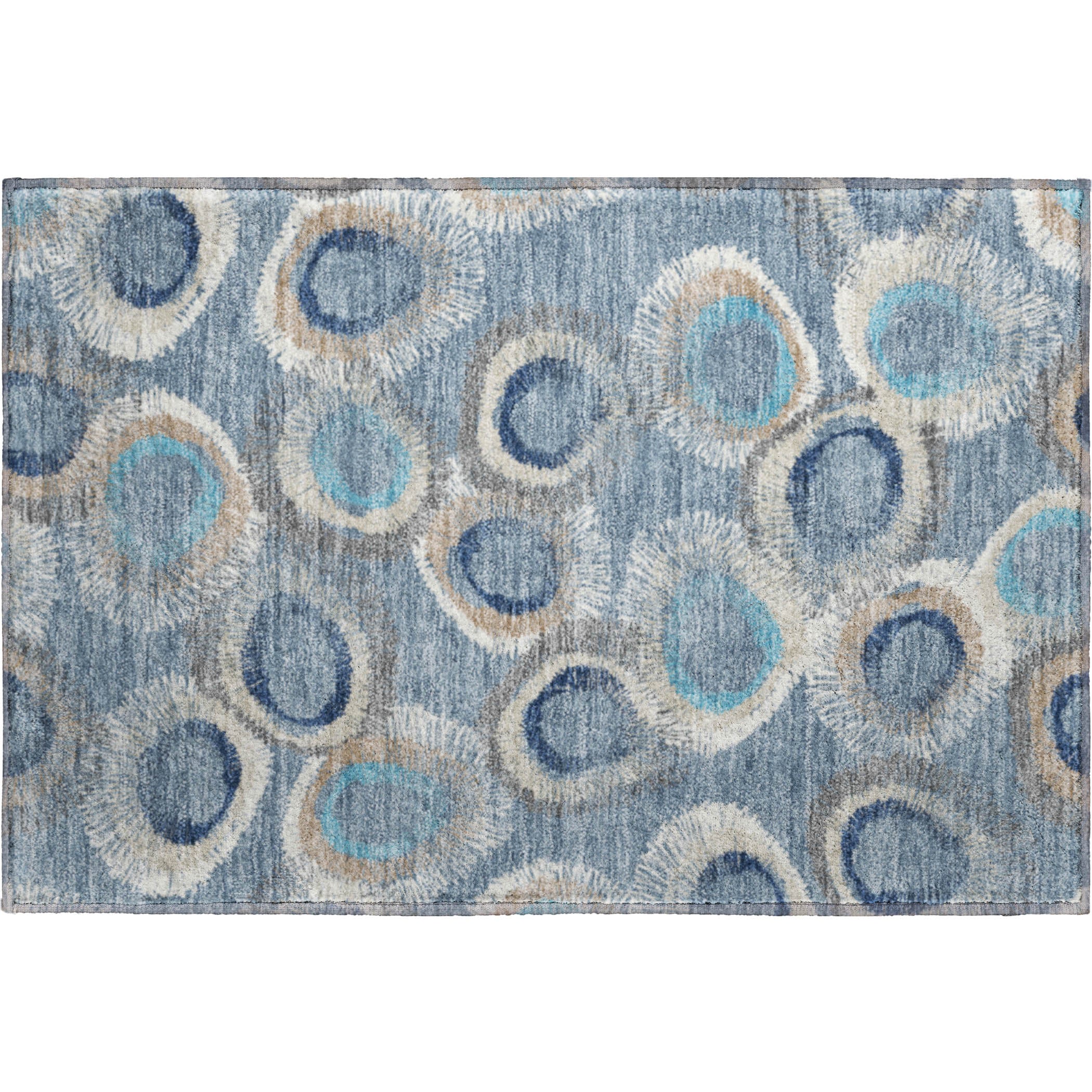 Kyoto Machine Washable Transitional Denim Blue Rug 1'8" x 2'6" #shape_Rectangle