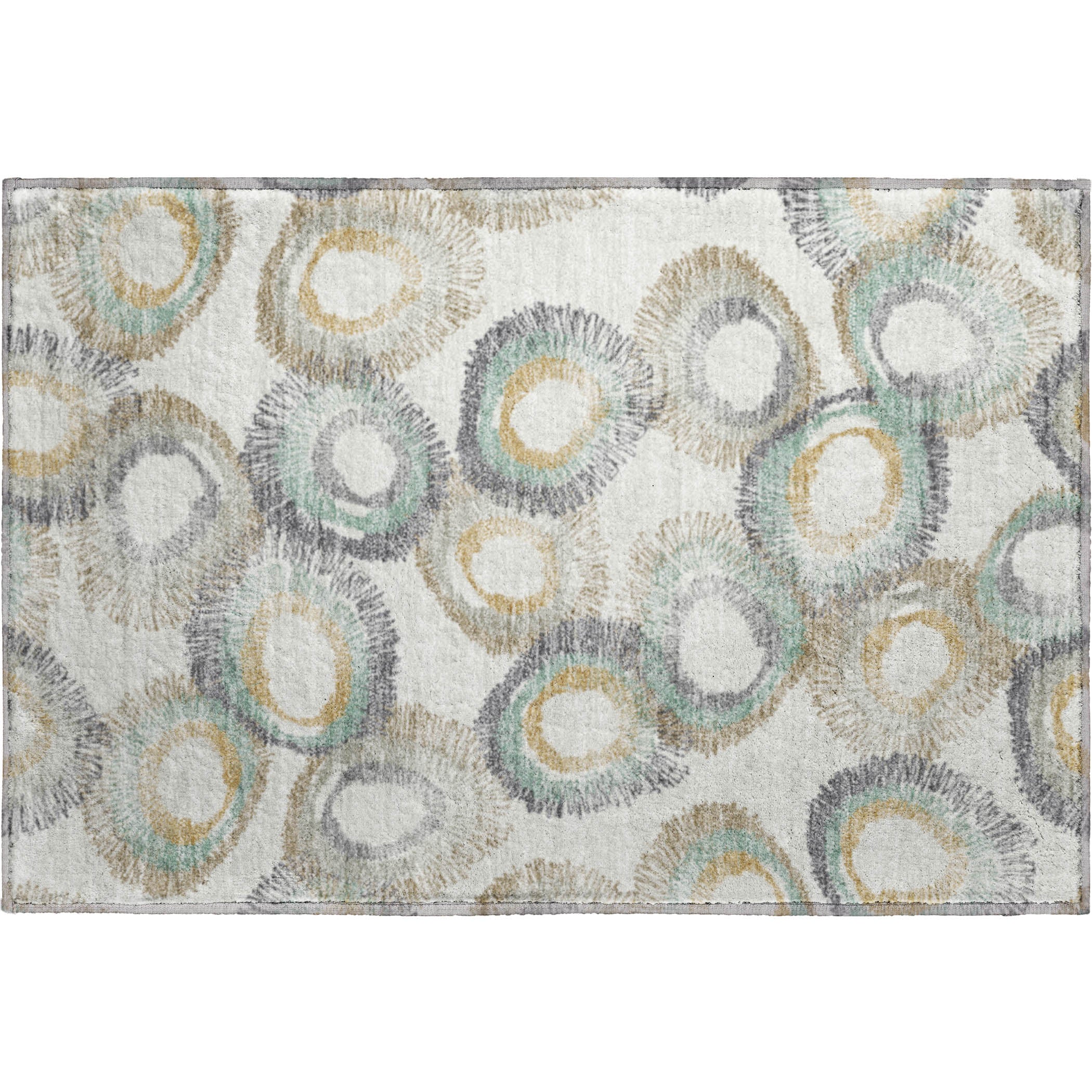 Kyoto Machine Washable Transitional Ivory Rug 1'8" x 2'6" #shape_Rectangle