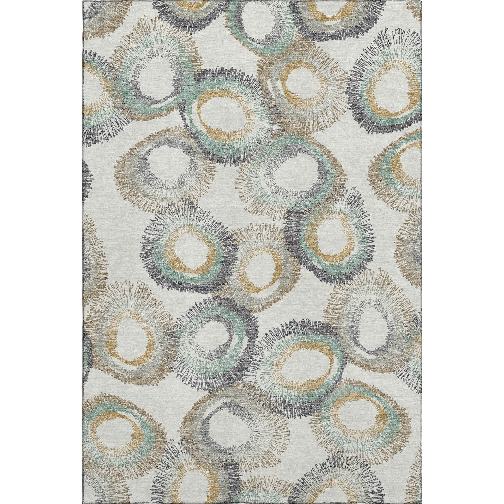 Kyoto Machine Washable Transitional Ivory Rug 2'6" x 3'10" #shape_Rectangle