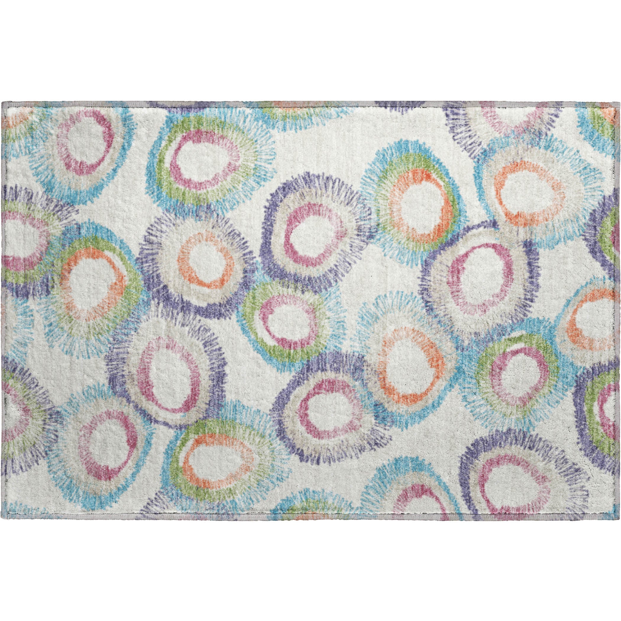 Kyoto Machine Washable Transitional Pearl Ivory Rug 1'8" x 2'6" #shape_Rectangle