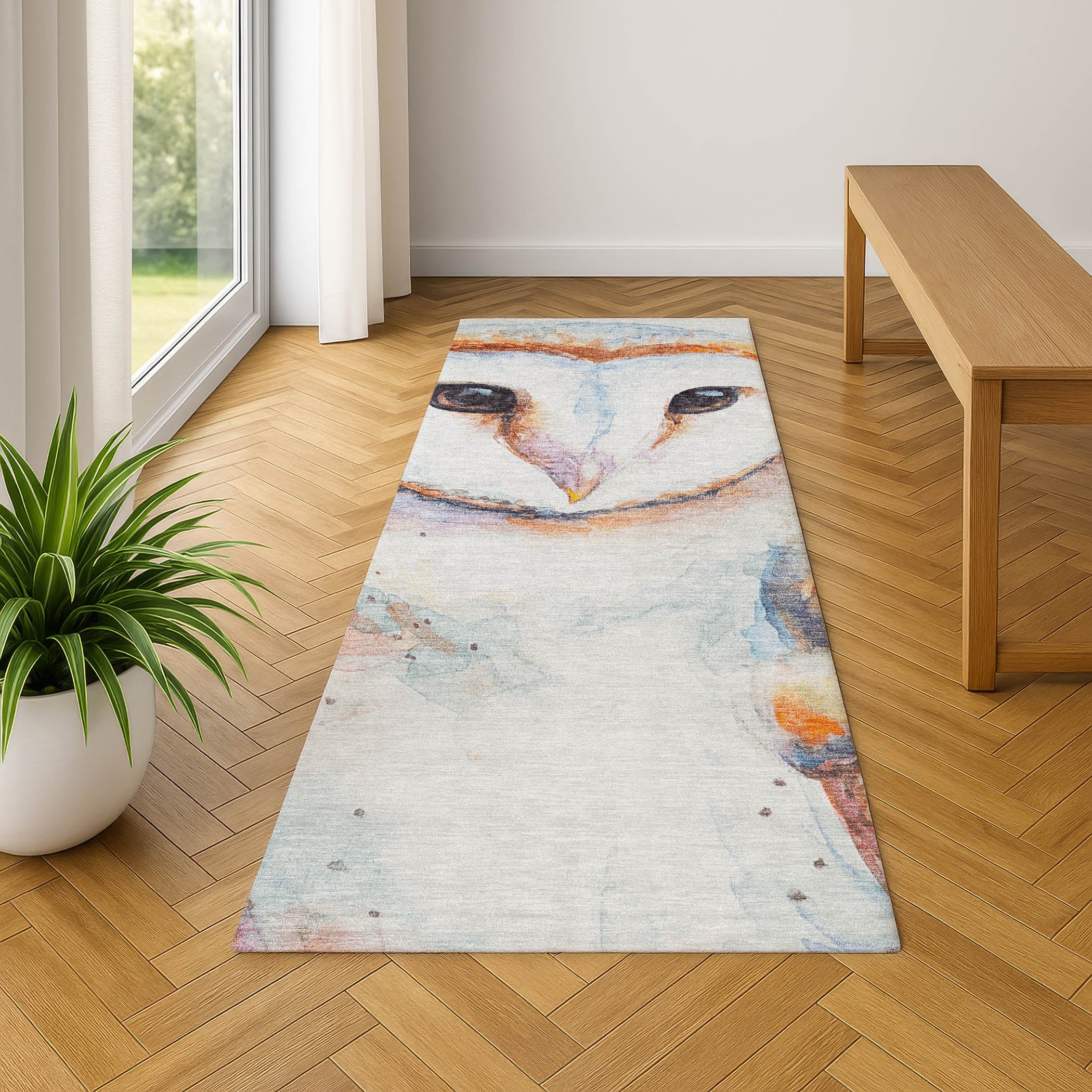 Bruges Machine Washable Transitional Ivory Rug 2'3" x 7'6" #shape_Runner