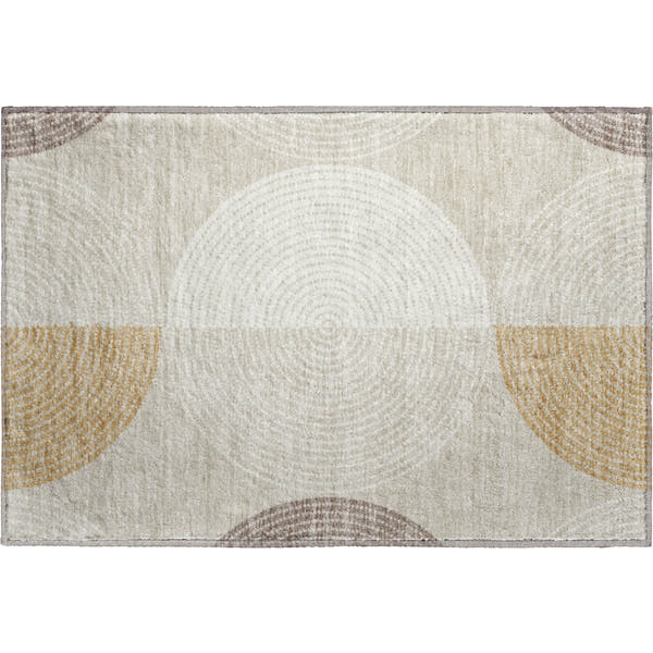 Valletta Machine Washable Transitional Beige Brown Rug 1'8" x 2'6"