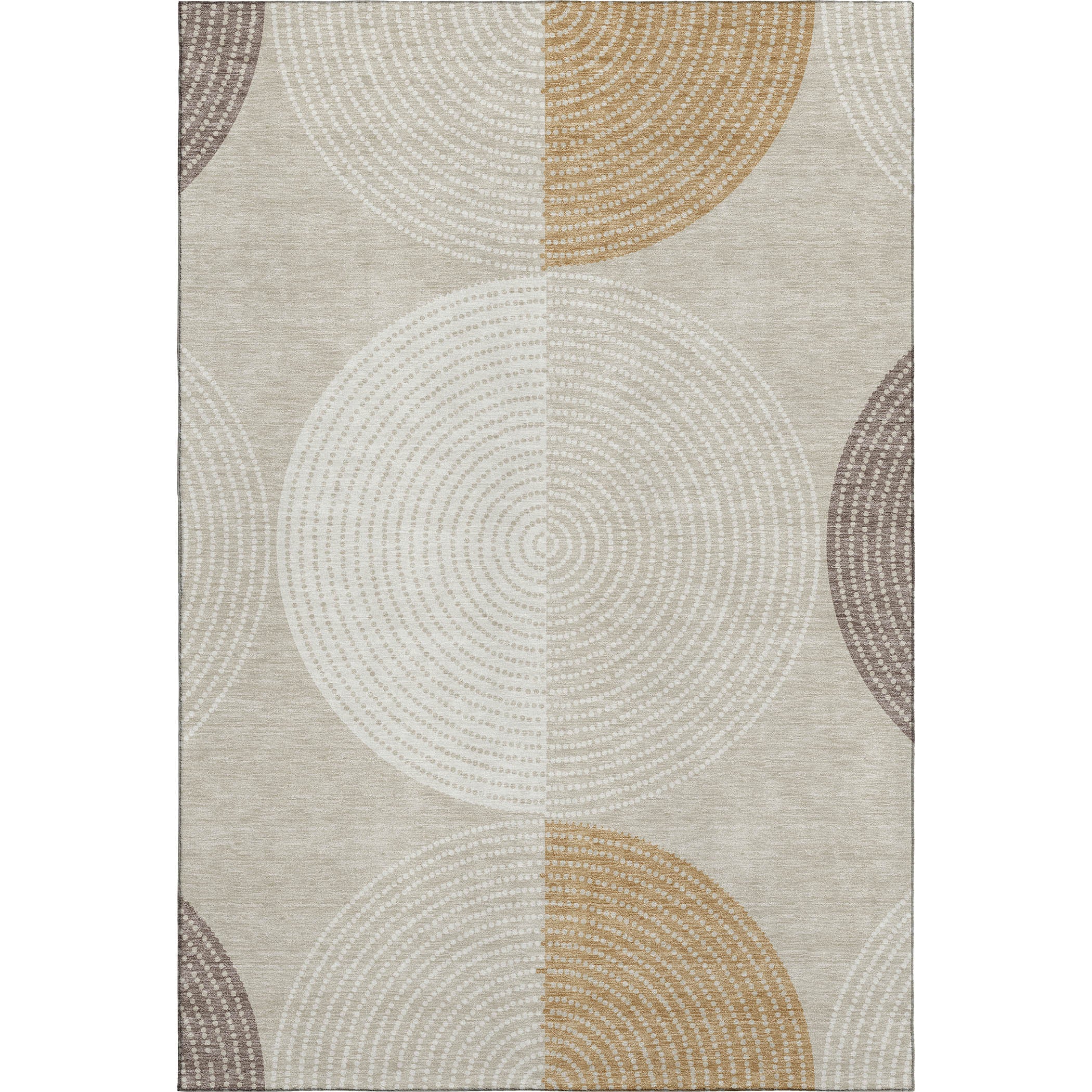 Valletta Machine Washable Transitional Beige Brown Rug 2'6" x 3'10" #shape_Rectangle