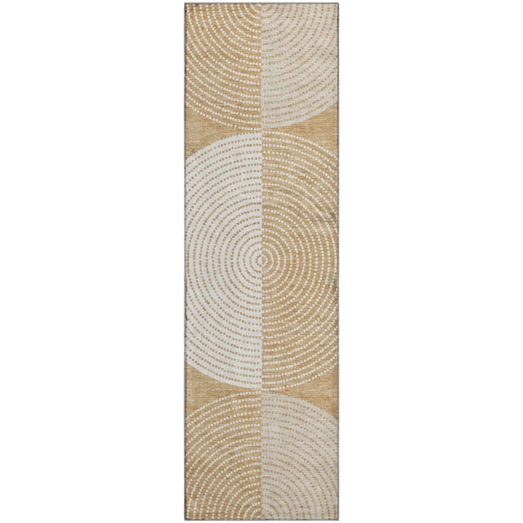 Valletta Machine Washable Transitional Gold Rug 2'3" x 7'6" #shape_Runner